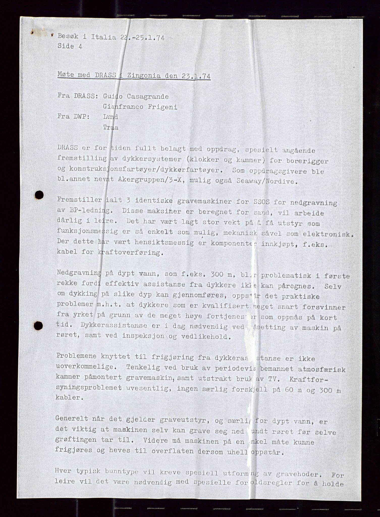 Industridepartementet, Oljekontoret, AV/SAST-A-101348/Di/L0001: DWP, møter juni - november, komiteemøter nr. 19 - 26, 1973-1974, p. 10