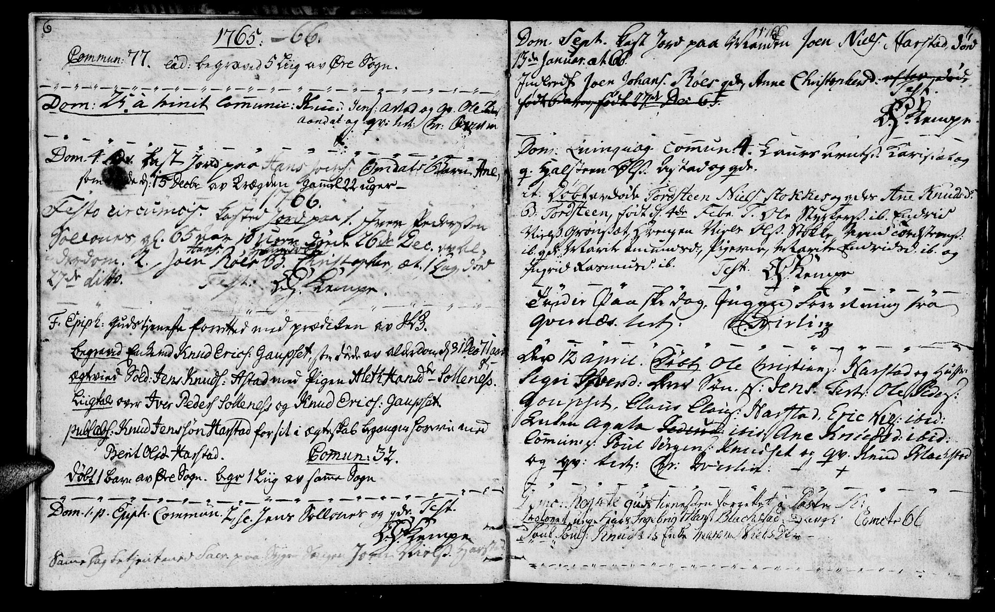 Ministerialprotokoller, klokkerbøker og fødselsregistre - Møre og Romsdal, SAT/A-1454/584/L0962: Parish register (official) no. 584A02, 1765-1812, p. 6-7
