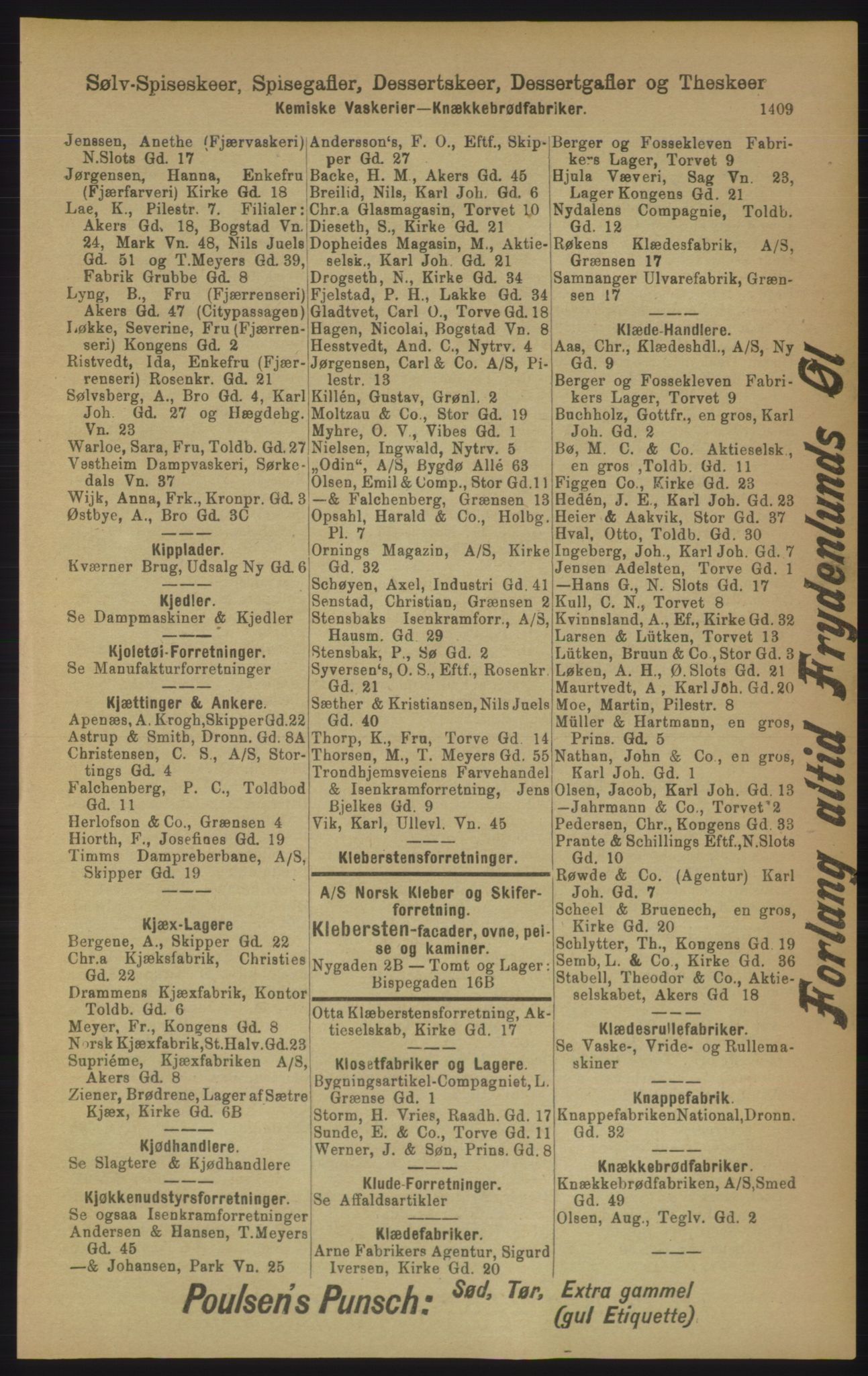 Kristiania/Oslo adressebok, PUBL/-, 1906, p. 1409