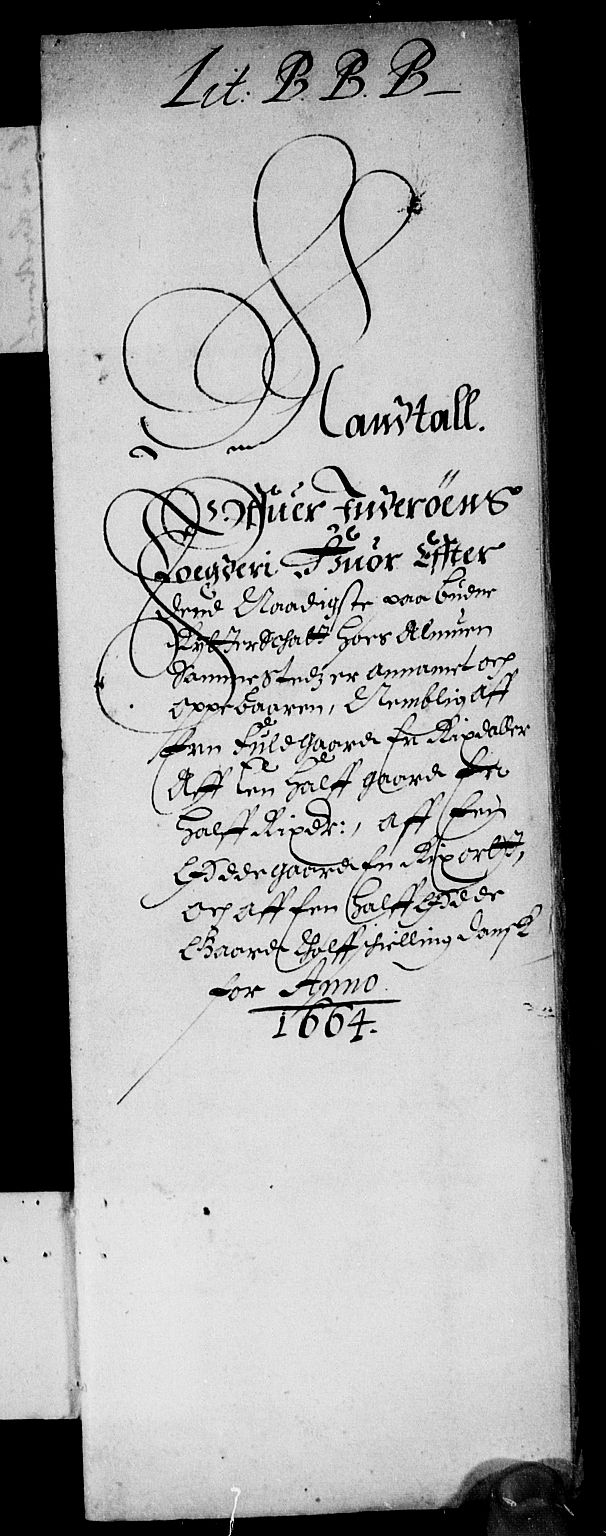 Rentekammeret inntil 1814, Reviderte regnskaper, Stiftamtstueregnskaper, Trondheim stiftamt og Nordland amt, RA/EA-6044/R/Rd/L0010: Trondheim stiftamt, 1664