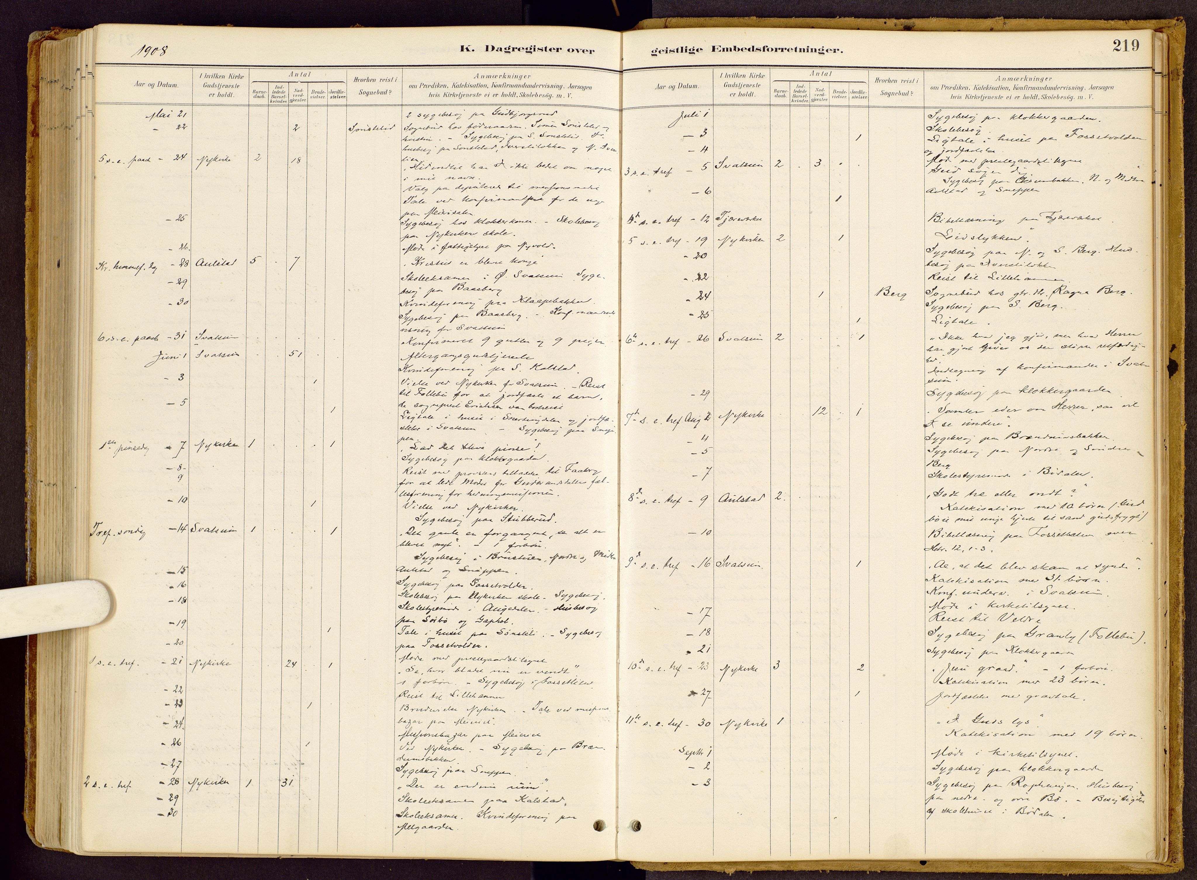 Vestre Gausdal prestekontor, AV/SAH-PREST-094/H/Ha/Haa/L0002: Parish register (official) no. 2, 1887-1918, p. 219