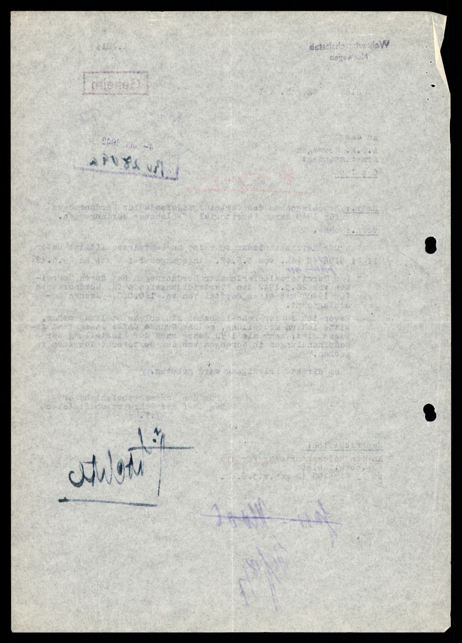 Forsvarets Overkommando. 2 kontor. Arkiv 11.4. Spredte tyske arkivsaker, AV/RA-RAFA-7031/D/Dar/Darb/L0003: Reichskommissariat - Hauptabteilung Vervaltung, 1940-1945, p. 1461