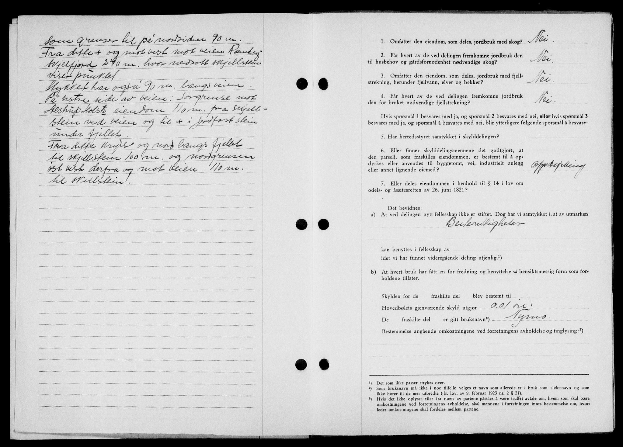 Lofoten sorenskriveri, SAT/A-0017/1/2/2C/L0014a: Mortgage book no. 14a, 1946-1946, Diary no: : 1412/1946