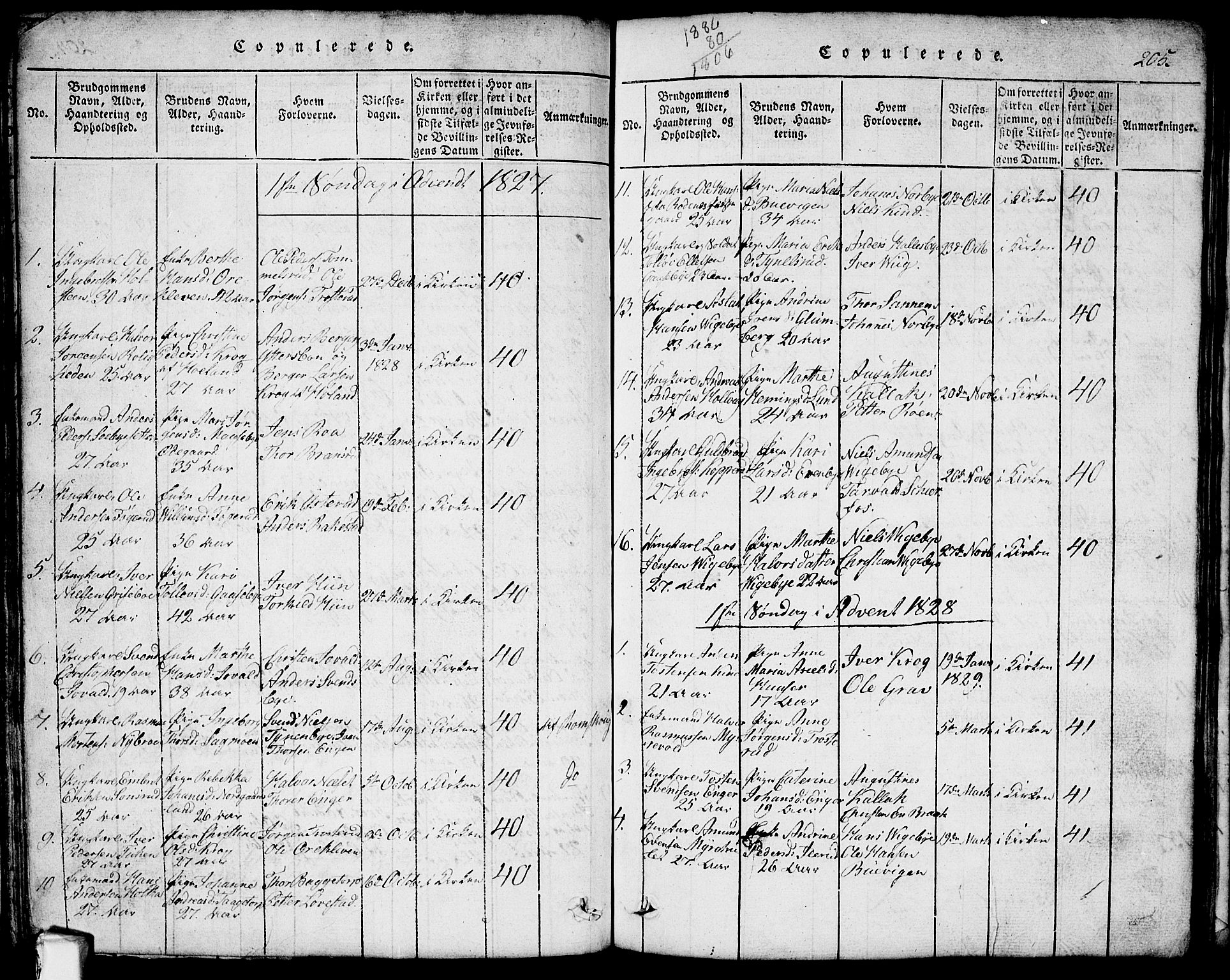 Rødenes prestekontor Kirkebøker, AV/SAO-A-2005/G/Ga/L0001: Parish register (copy) no.  I 1, 1814-1841, p. 205