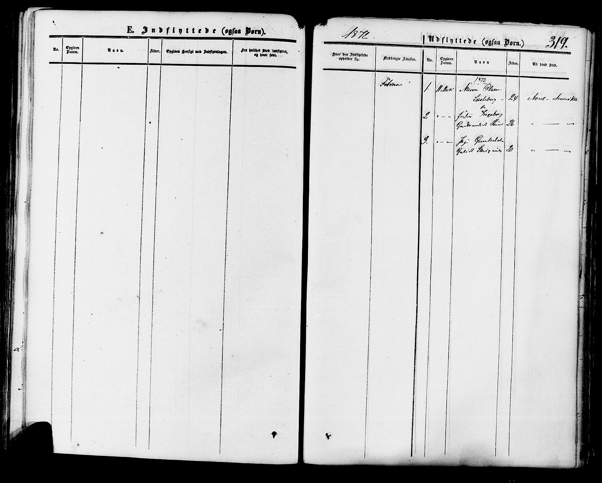 Krødsherad kirkebøker, SAKO/A-19/F/Fa/L0003: Parish register (official) no. 3, 1851-1872, p. 319