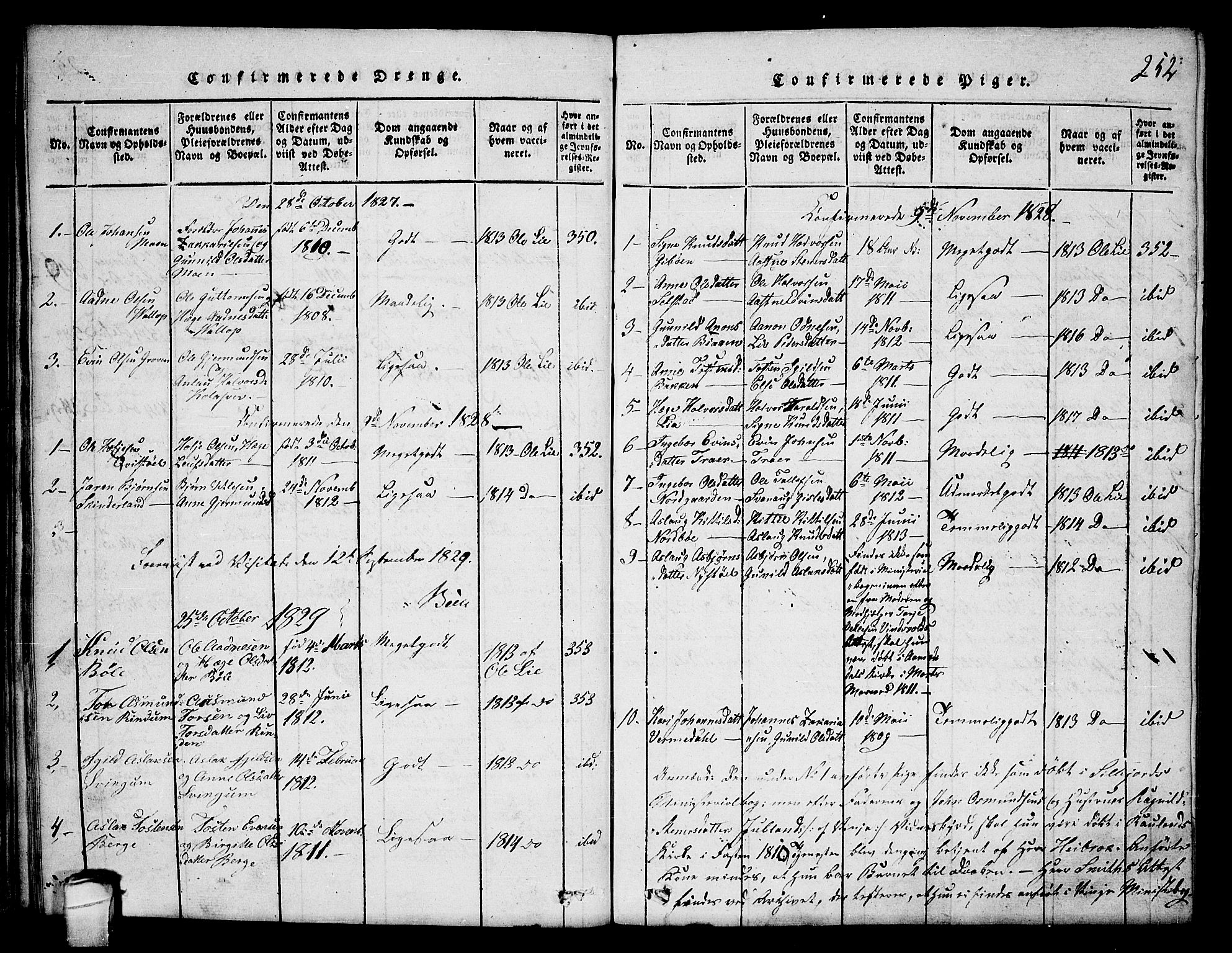 Seljord kirkebøker, SAKO/A-20/F/Fc/L0001: Parish register (official) no. III 1, 1815-1831, p. 252
