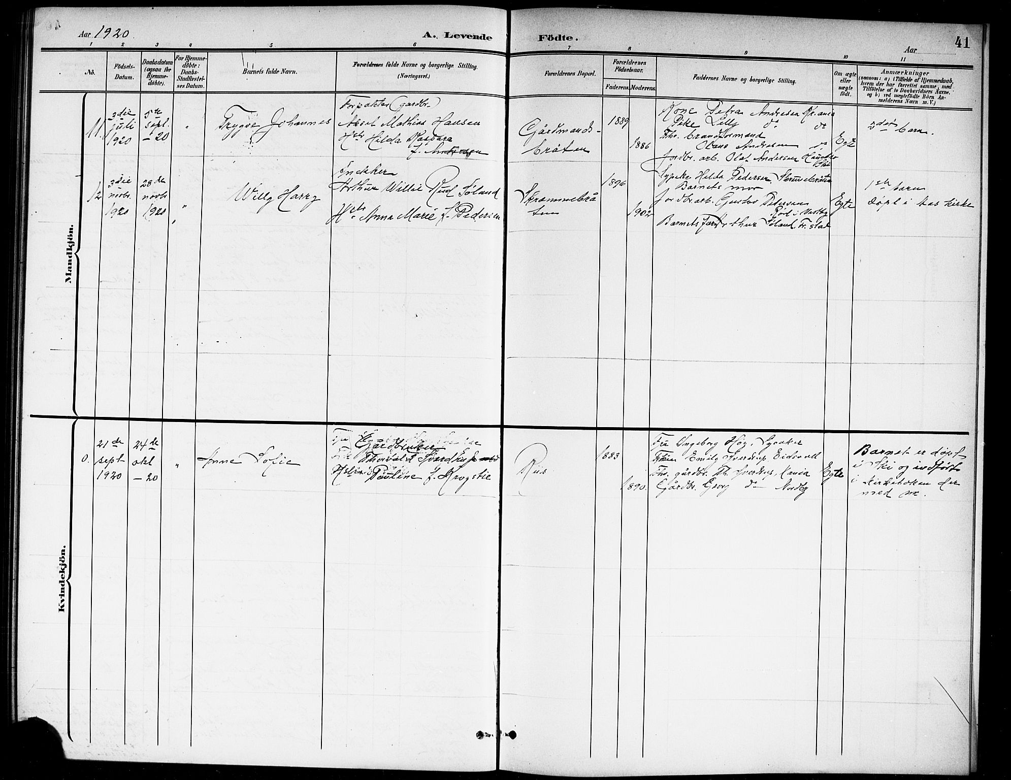 Ås prestekontor Kirkebøker, SAO/A-10894/G/Gb/L0001: Parish register (copy) no. II 1, 1901-1920, p. 41