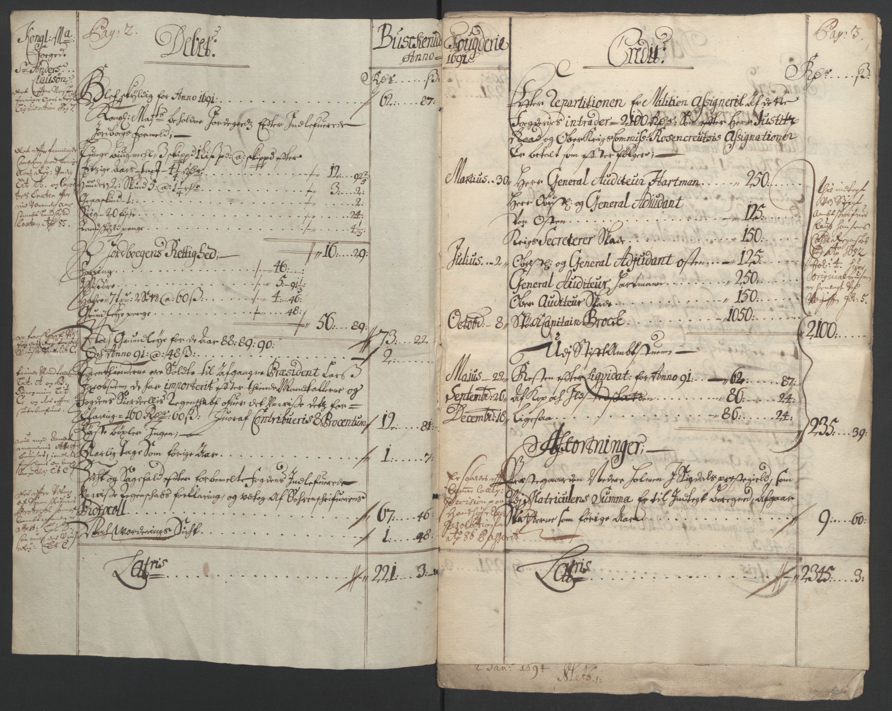 Rentekammeret inntil 1814, Reviderte regnskaper, Fogderegnskap, RA/EA-4092/R25/L1681: Fogderegnskap Buskerud, 1691-1692, p. 307