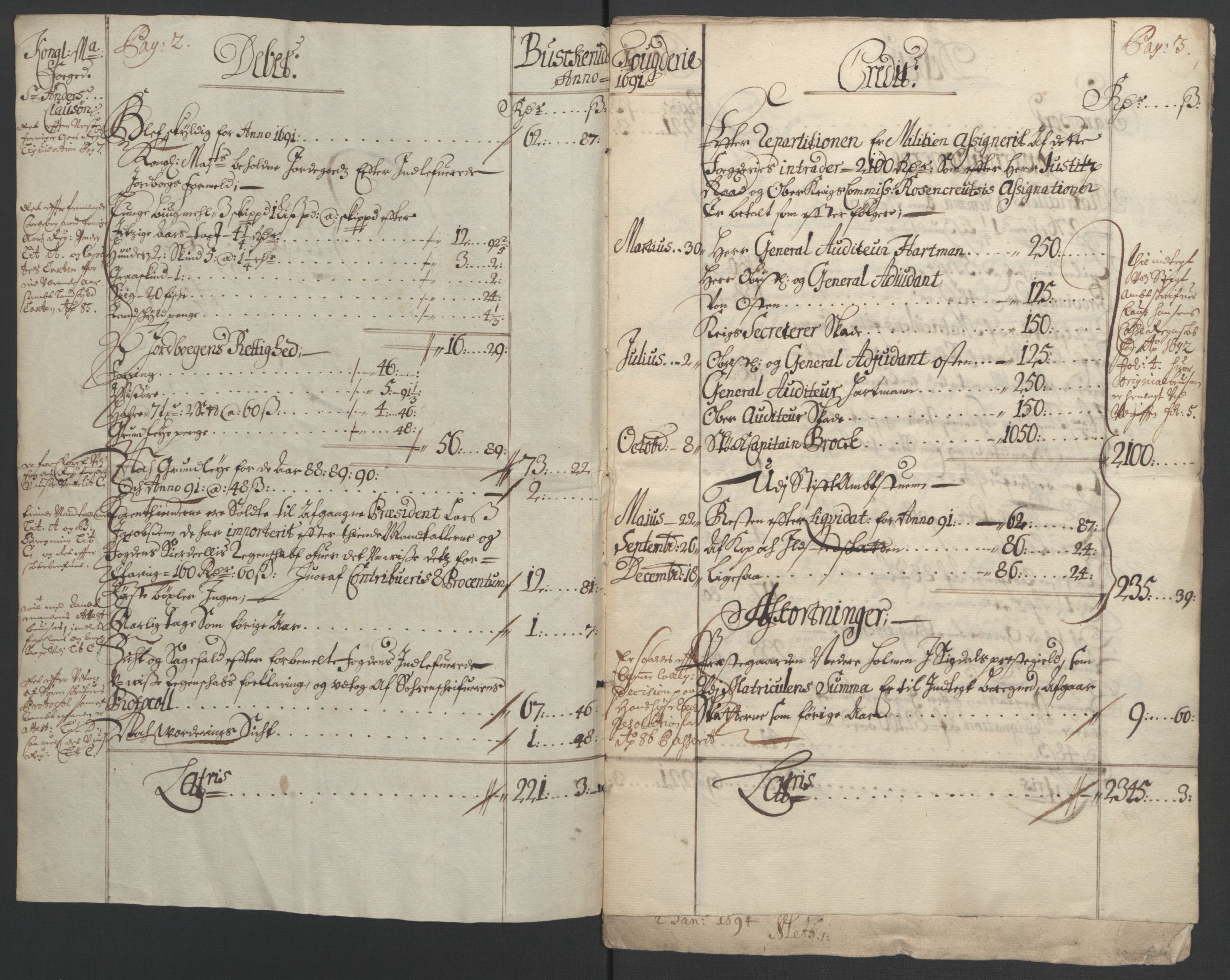 Rentekammeret inntil 1814, Reviderte regnskaper, Fogderegnskap, AV/RA-EA-4092/R25/L1681: Fogderegnskap Buskerud, 1691-1692, p. 307