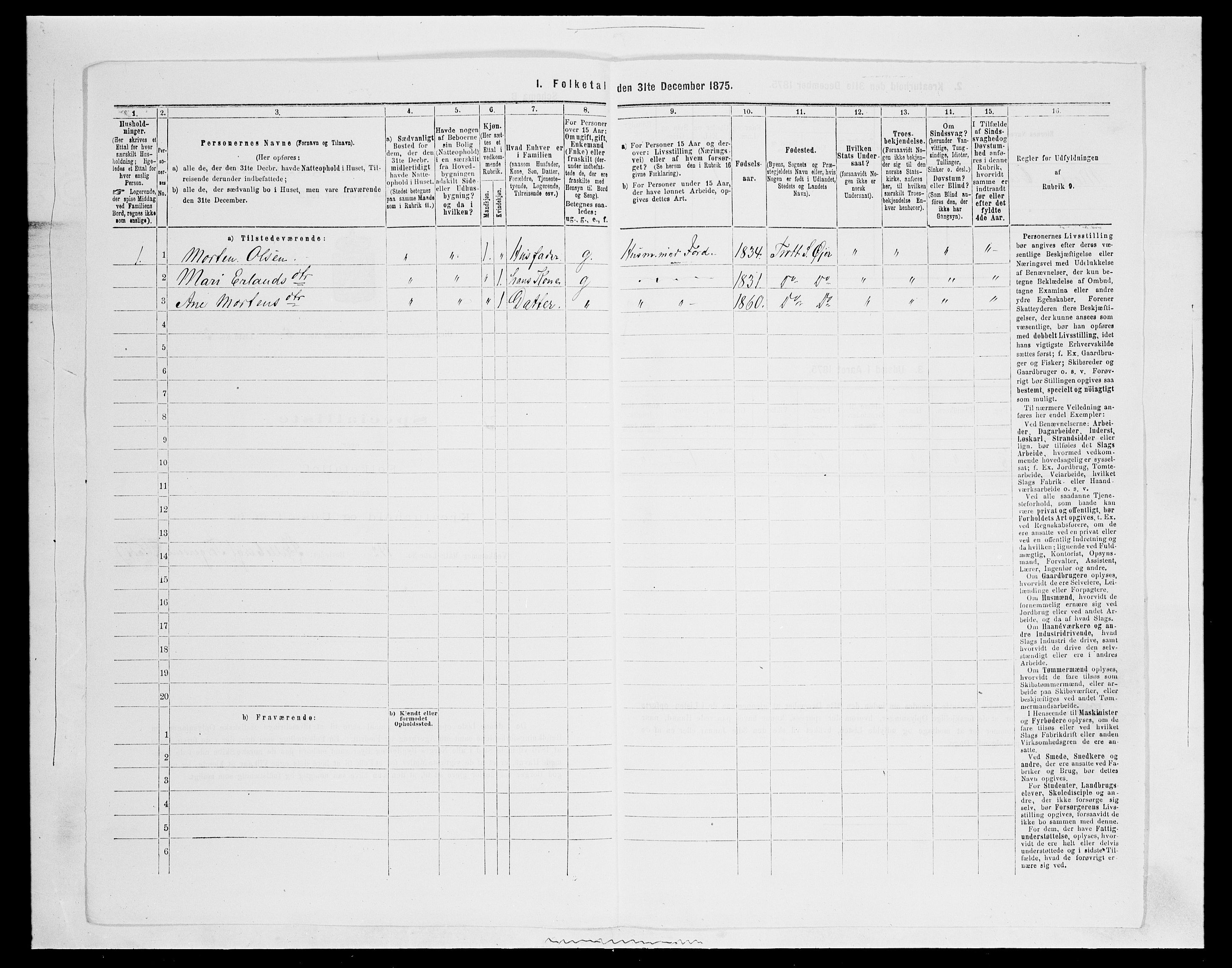 SAH, 1875 census for 0521P Øyer, 1875, p. 961