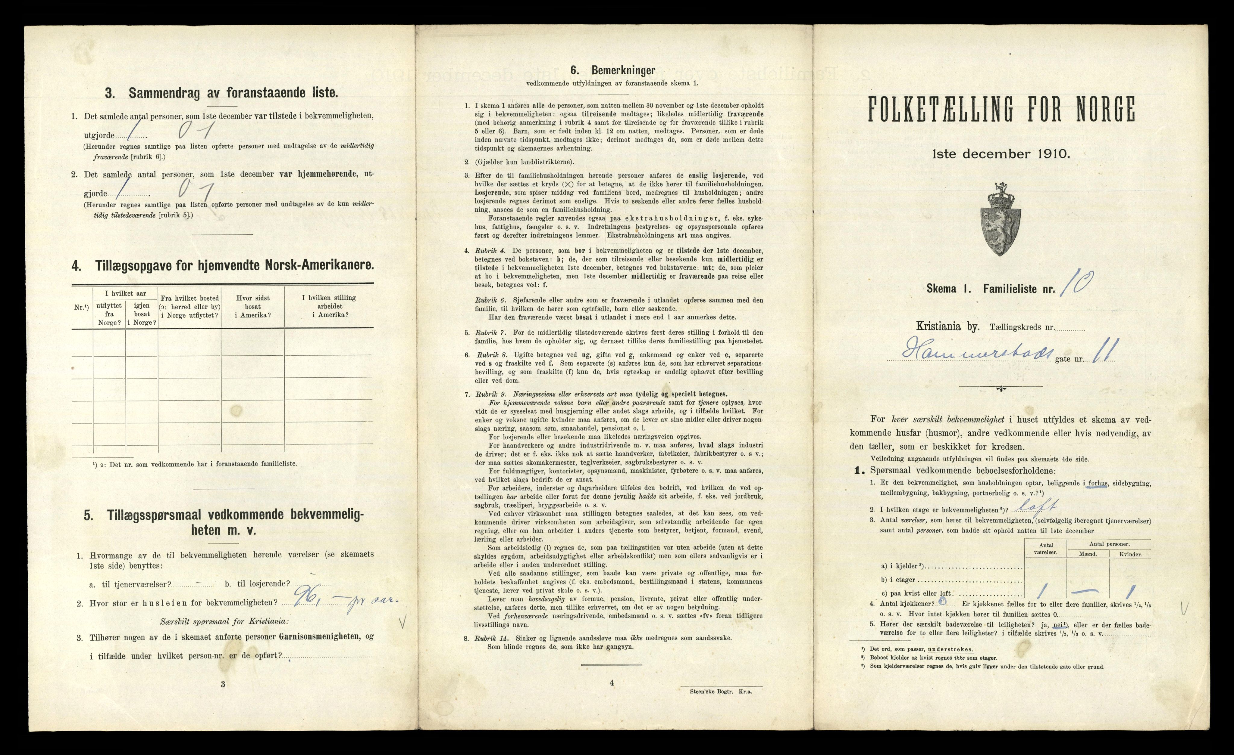 RA, 1910 census for Kristiania, 1910, p. 33609