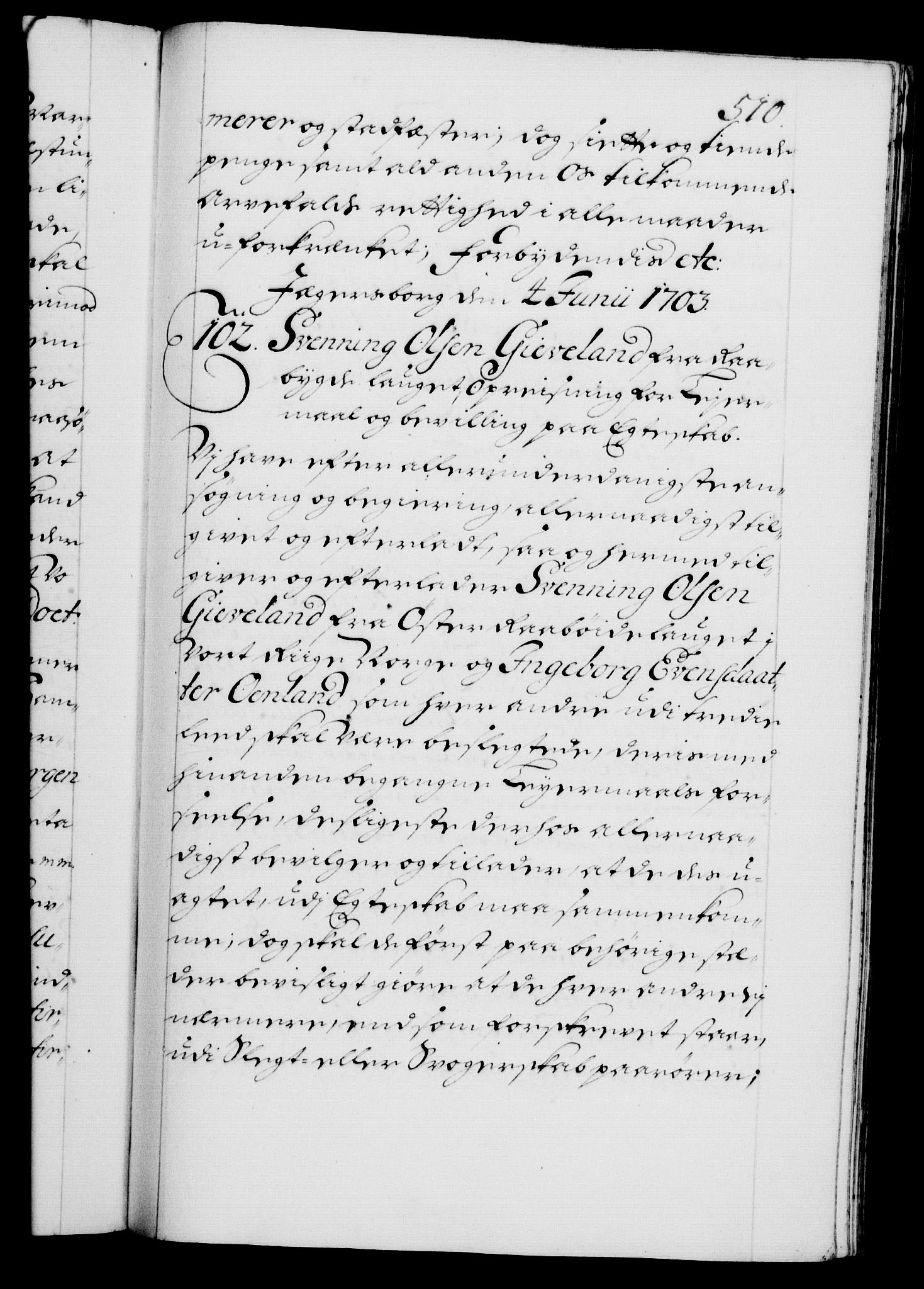 Danske Kanselli 1572-1799, AV/RA-EA-3023/F/Fc/Fca/Fcaa/L0018: Norske registre, 1699-1703, p. 510a