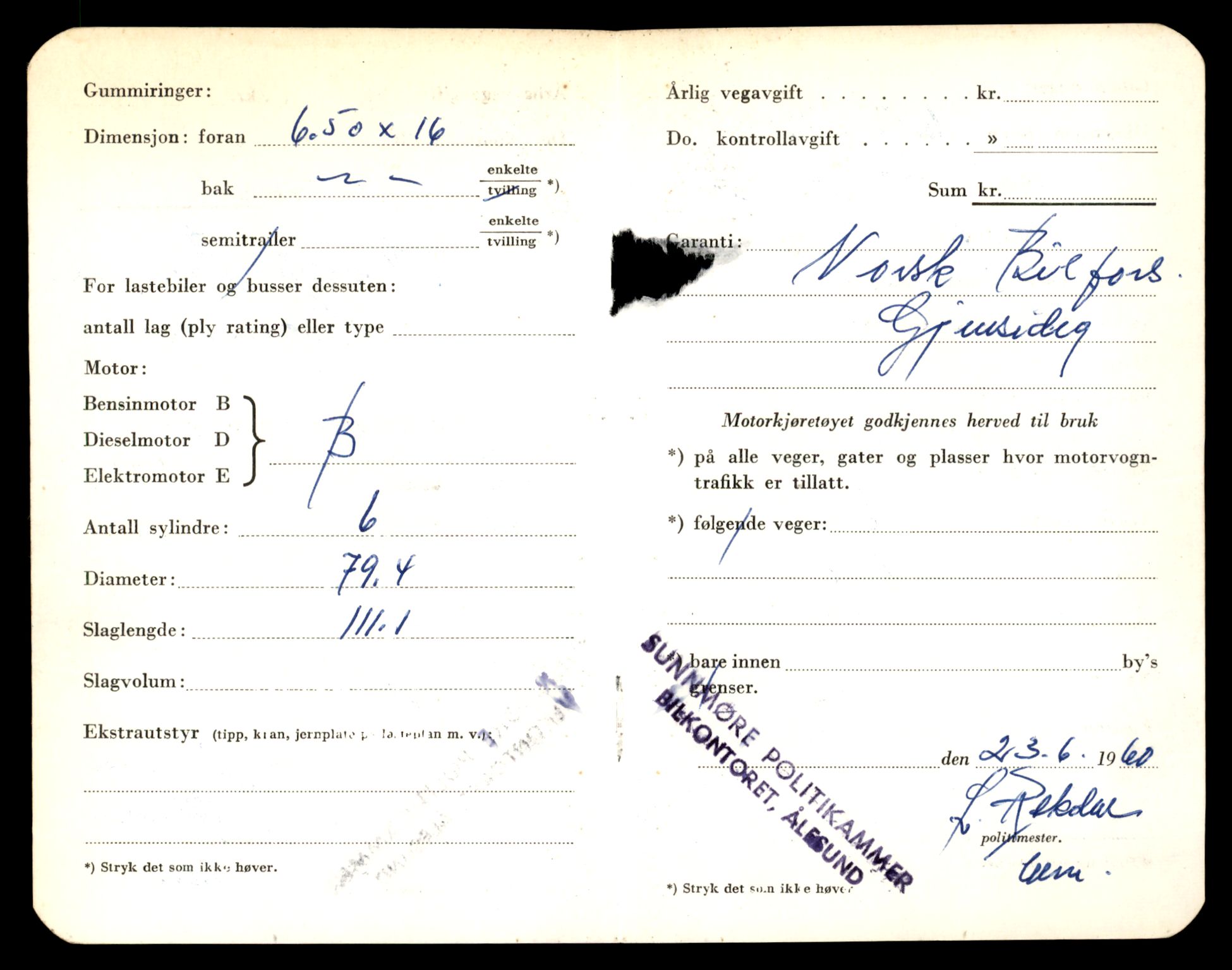 Møre og Romsdal vegkontor - Ålesund trafikkstasjon, AV/SAT-A-4099/F/Fe/L0022: Registreringskort for kjøretøy T 10584 - T 10694, 1927-1998, p. 2974