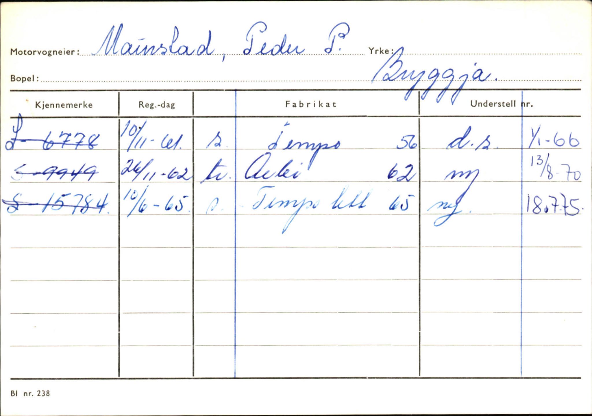 Statens vegvesen, Sogn og Fjordane vegkontor, SAB/A-5301/4/F/L0144: Registerkort Vågsøy A-R, 1945-1975, p. 1736