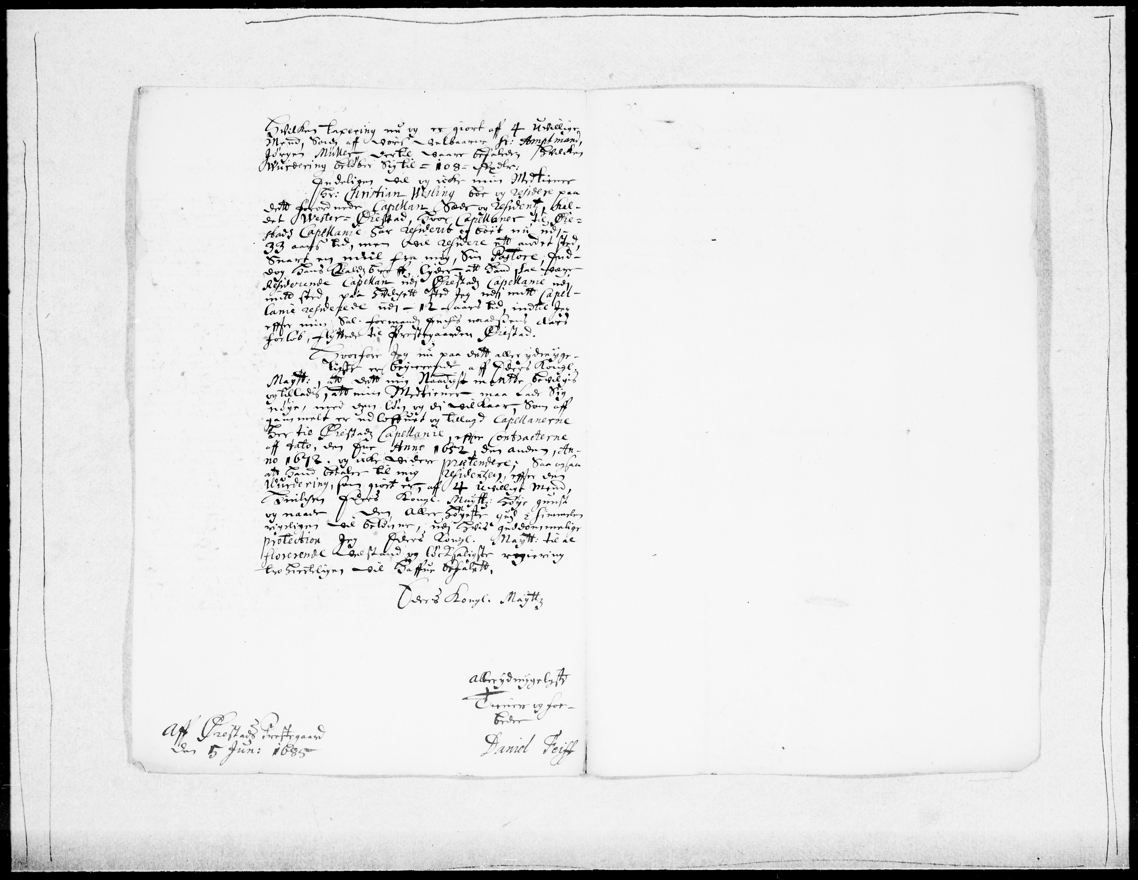 Danske Kanselli 1572-1799, RA/EA-3023/F/Fc/Fcc/Fcca/L0039: Norske innlegg 1572-1799, 1685-1686, p. 20
