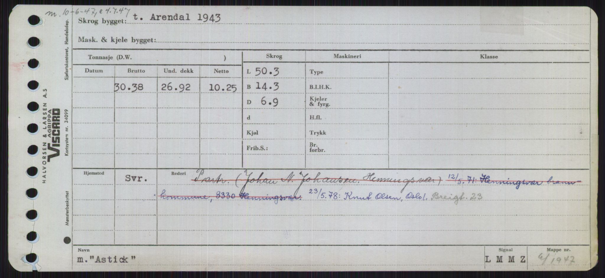 Sjøfartsdirektoratet med forløpere, Skipsmålingen, AV/RA-S-1627/H/Ha/L0001/0001: Fartøy, A-Eig / Fartøy A-Bjøn, p. 465