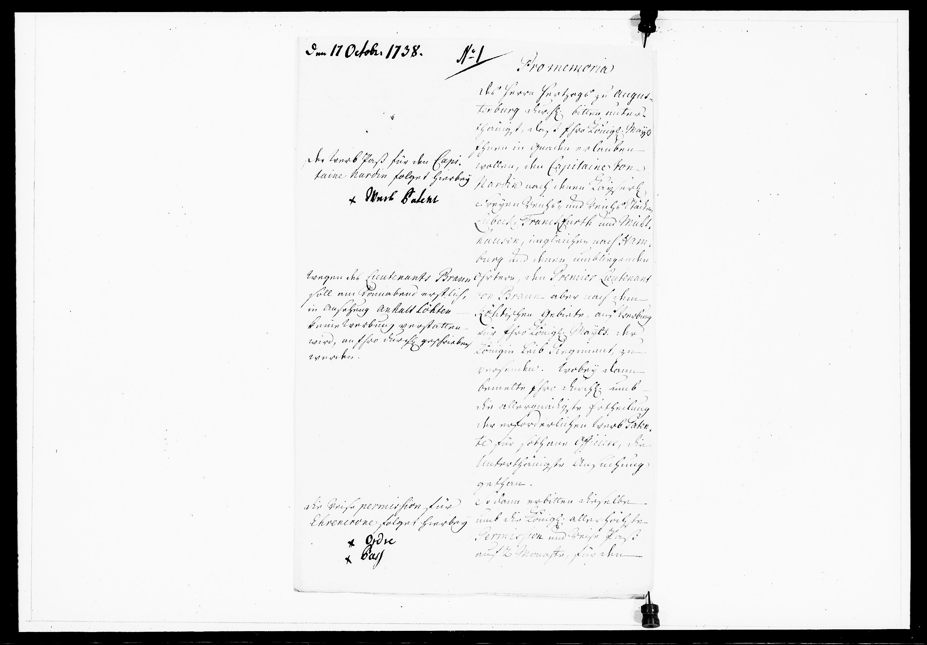 Krigskollegiet, Krigskancelliet, DRA/A-0006/-/1143-1150: Refererede sager, 1738, p. 462