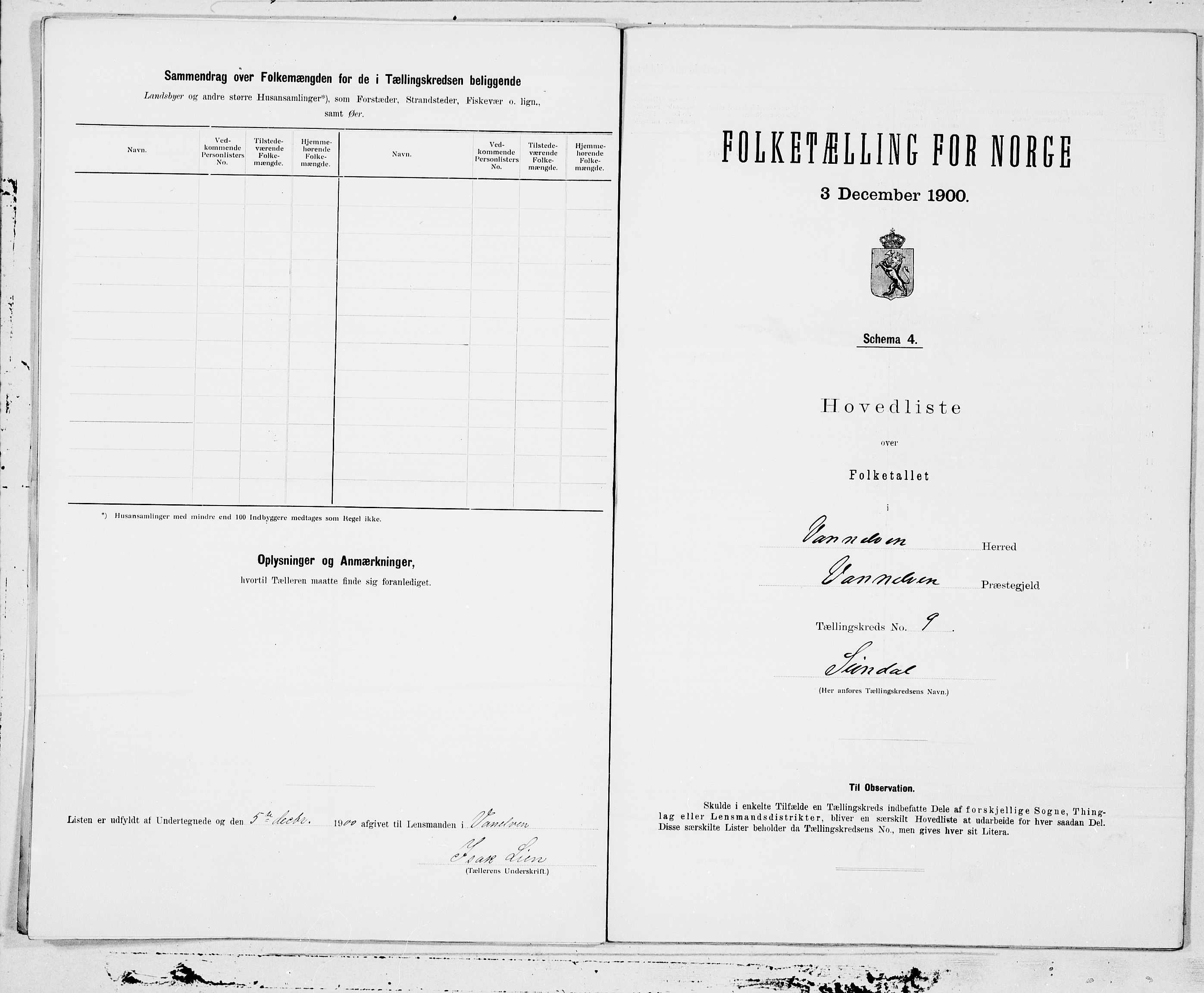 SAT, 1900 census for Vanylven, 1900, p. 18