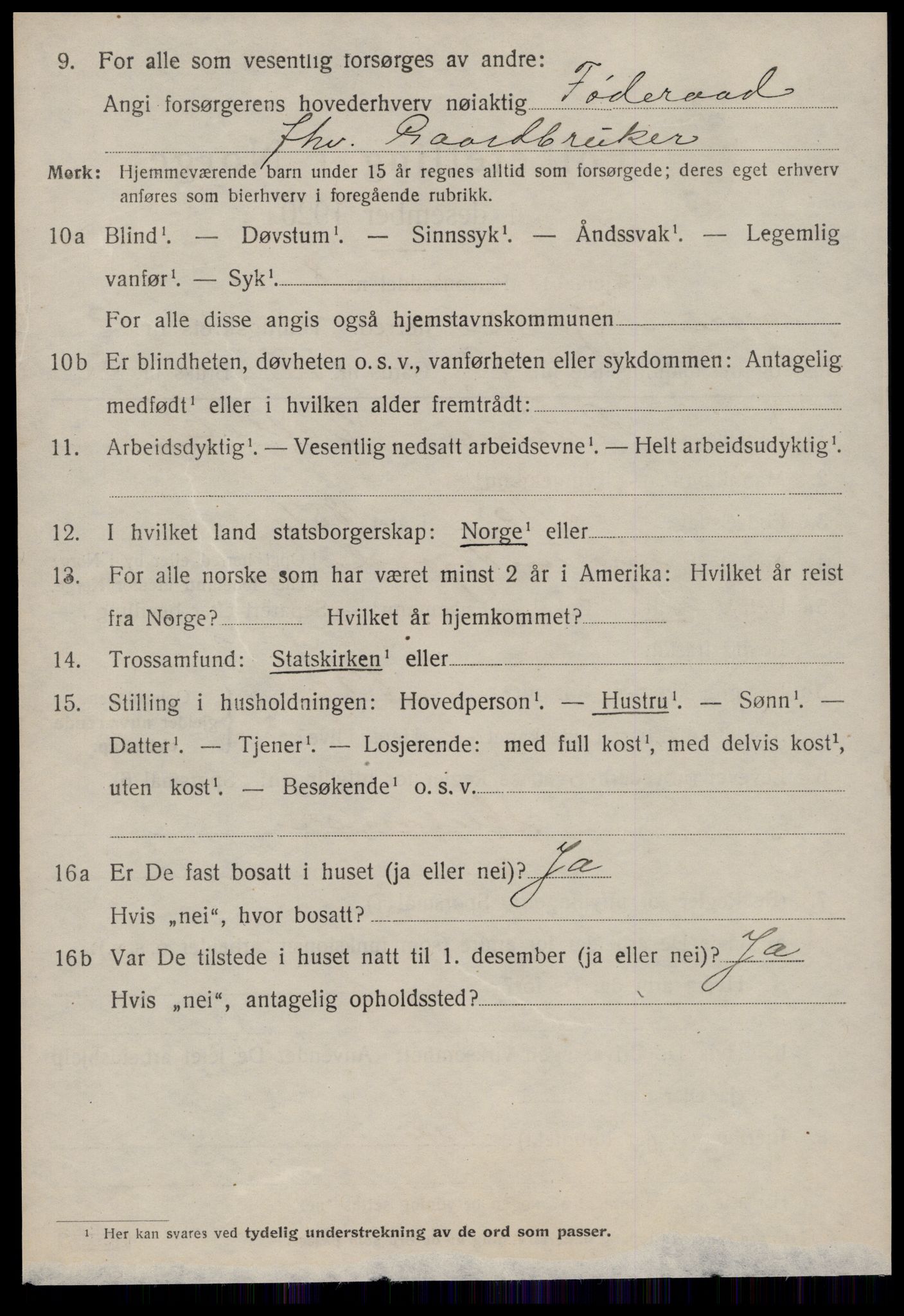 SAT, 1920 census for Hjørundfjord, 1920, p. 3600