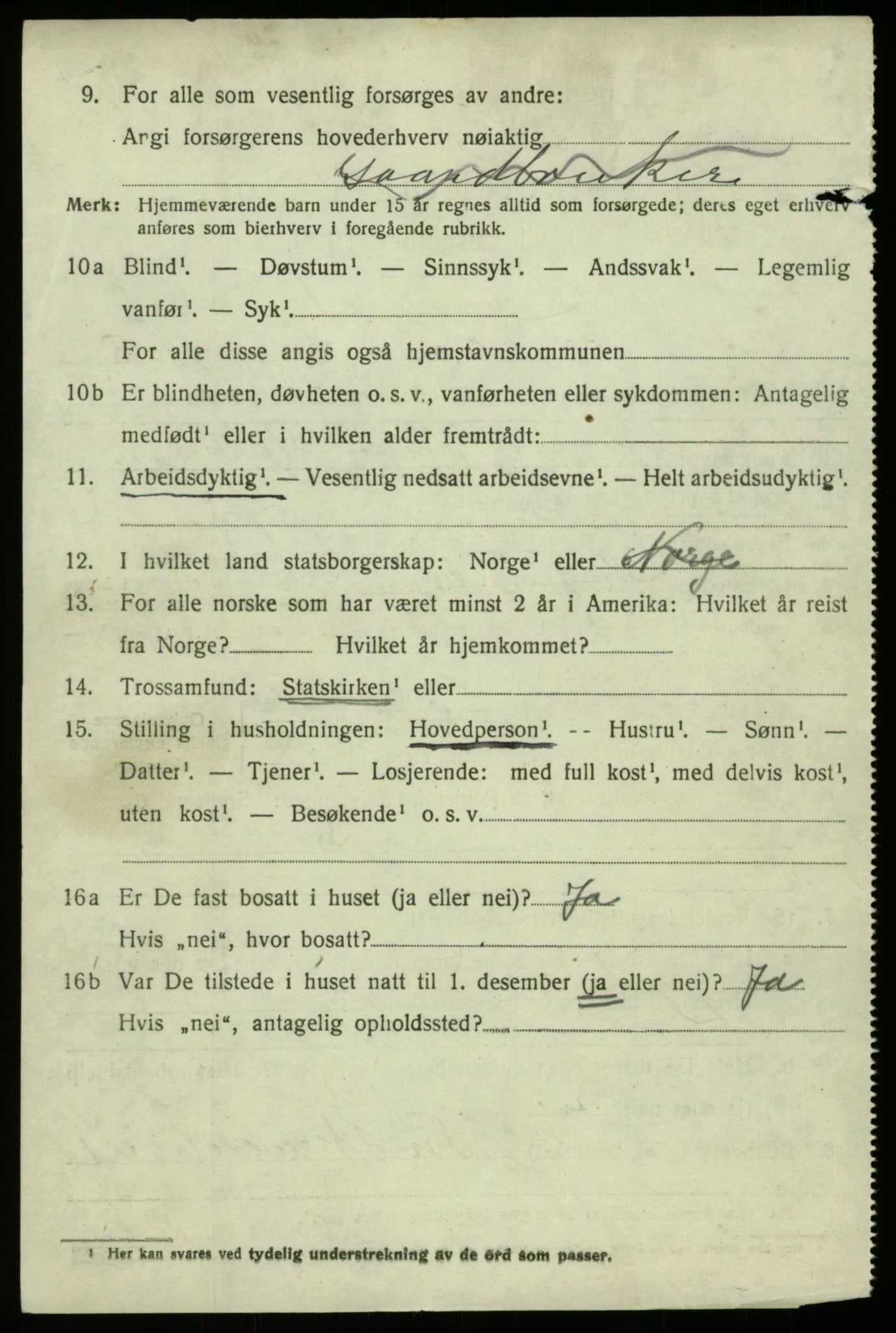 SAB, 1920 census for Bruvik, 1920, p. 9141