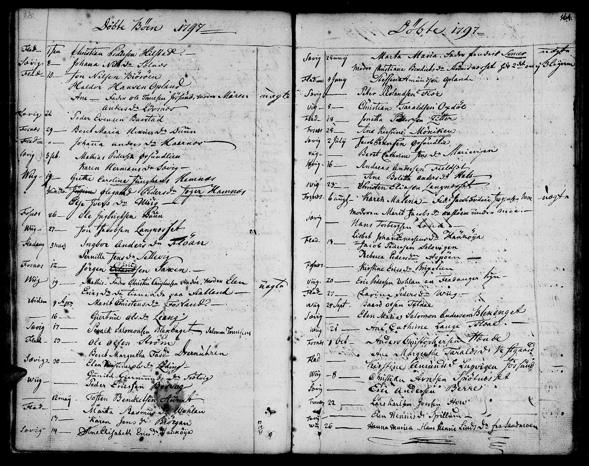 Ministerialprotokoller, klokkerbøker og fødselsregistre - Nord-Trøndelag, SAT/A-1458/773/L0608: Parish register (official) no. 773A02, 1784-1816, p. 164