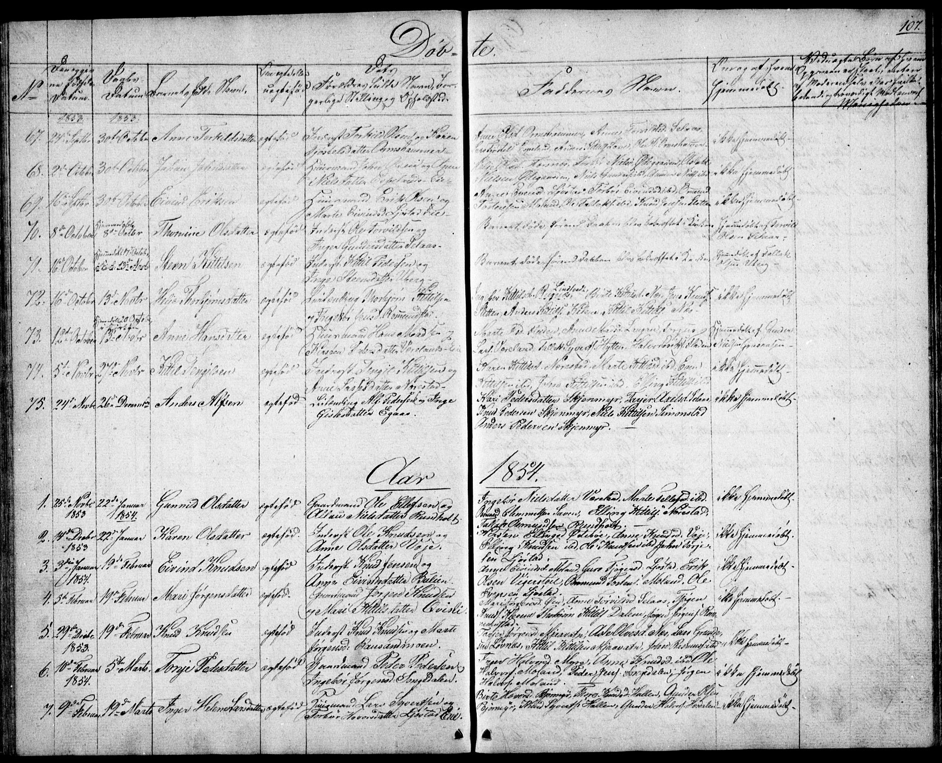 Gjerstad sokneprestkontor, AV/SAK-1111-0014/F/Fb/Fbb/L0002: Parish register (copy) no. B 2, 1831-1862, p. 107