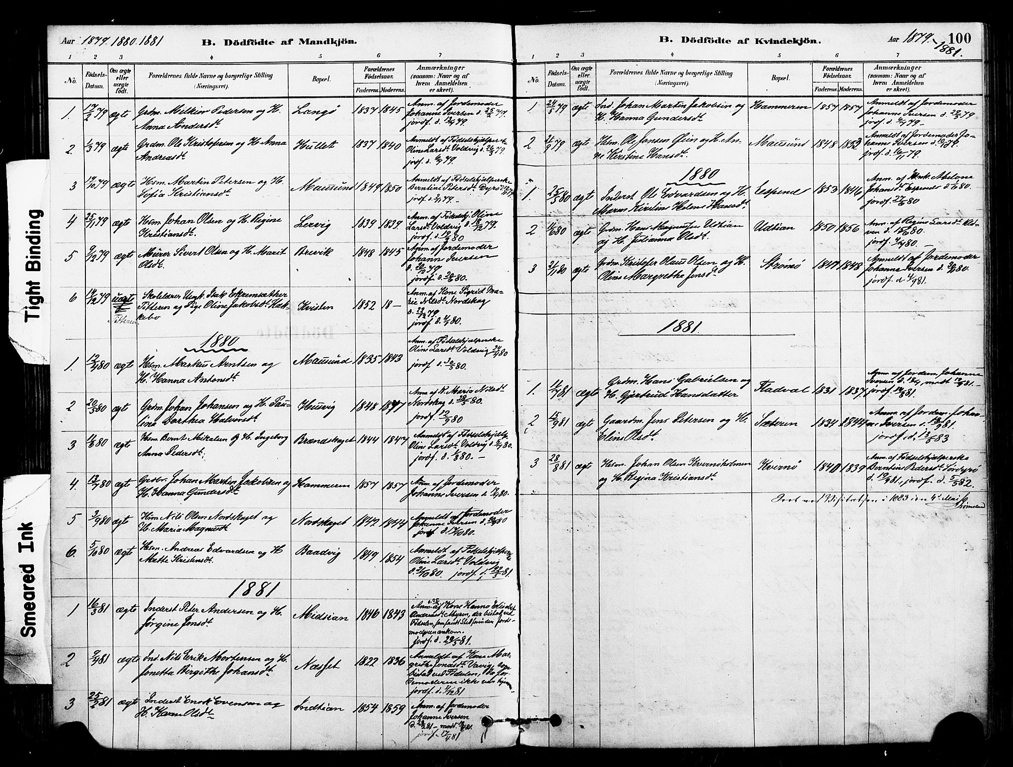 Ministerialprotokoller, klokkerbøker og fødselsregistre - Sør-Trøndelag, SAT/A-1456/640/L0578: Parish register (official) no. 640A03, 1879-1889, p. 100