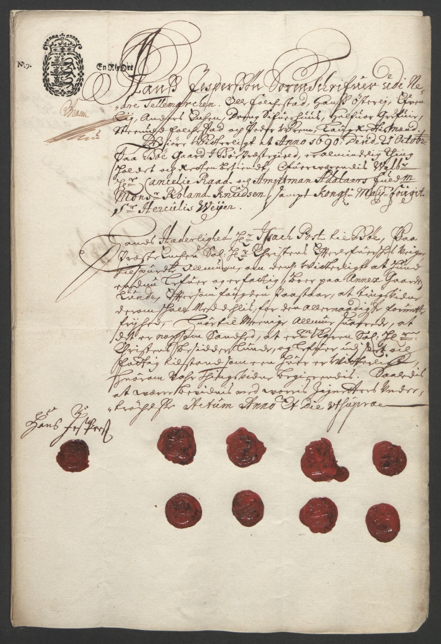 Rentekammeret inntil 1814, Reviderte regnskaper, Fogderegnskap, AV/RA-EA-4092/R35/L2091: Fogderegnskap Øvre og Nedre Telemark, 1690-1693, p. 19