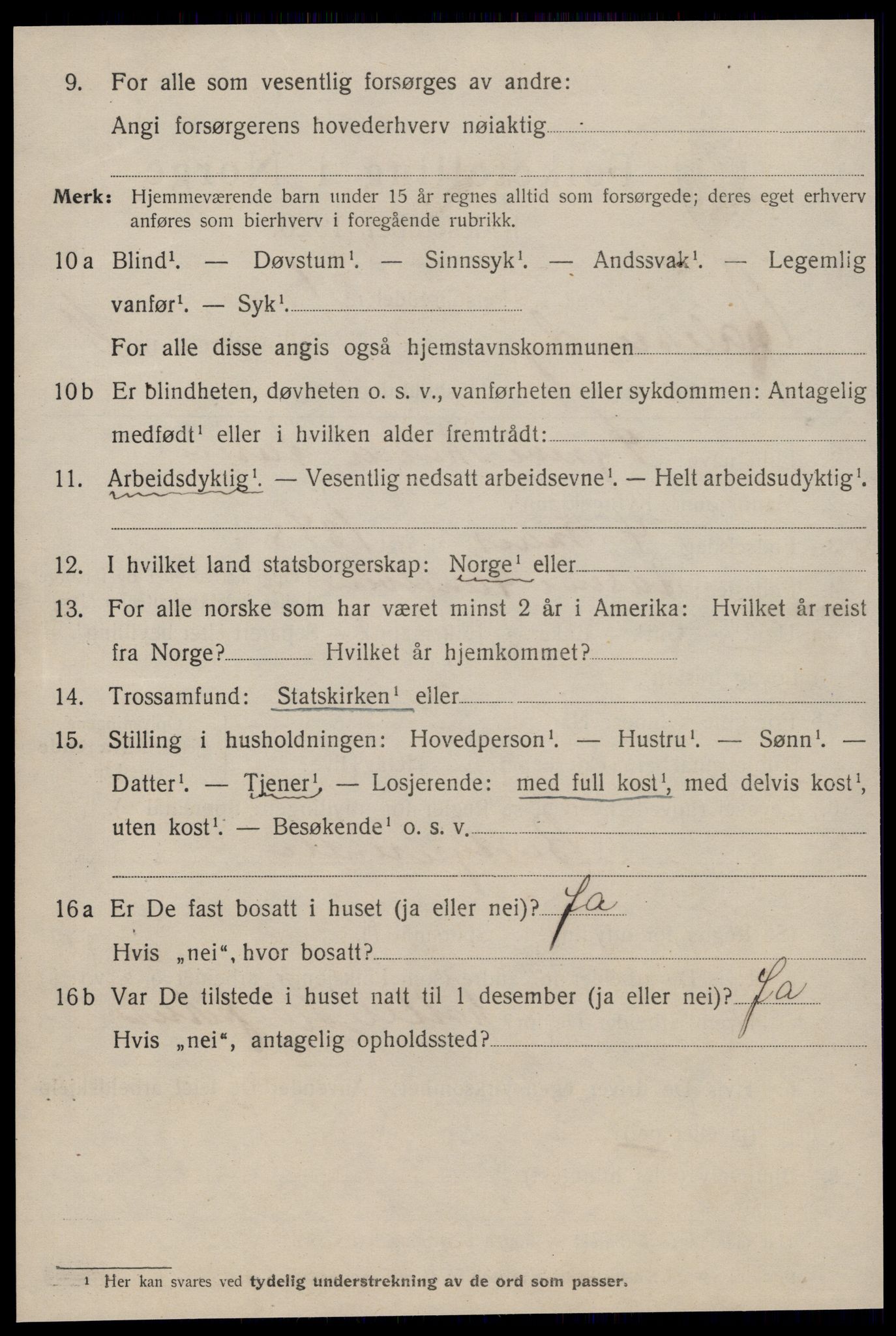 SAT, 1920 census for Ålesund, 1920, p. 24697