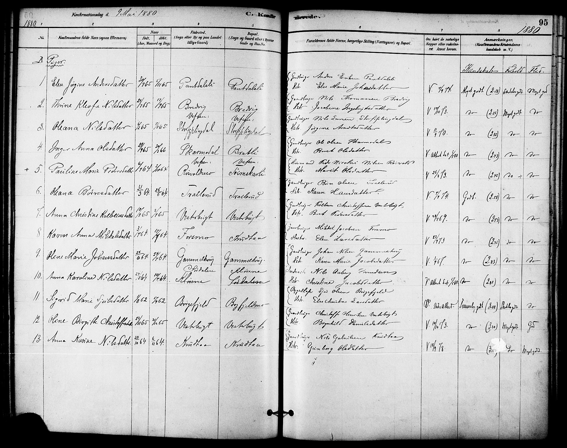 Ministerialprotokoller, klokkerbøker og fødselsregistre - Nordland, AV/SAT-A-1459/823/L0325: Parish register (official) no. 823A02, 1878-1898, p. 95