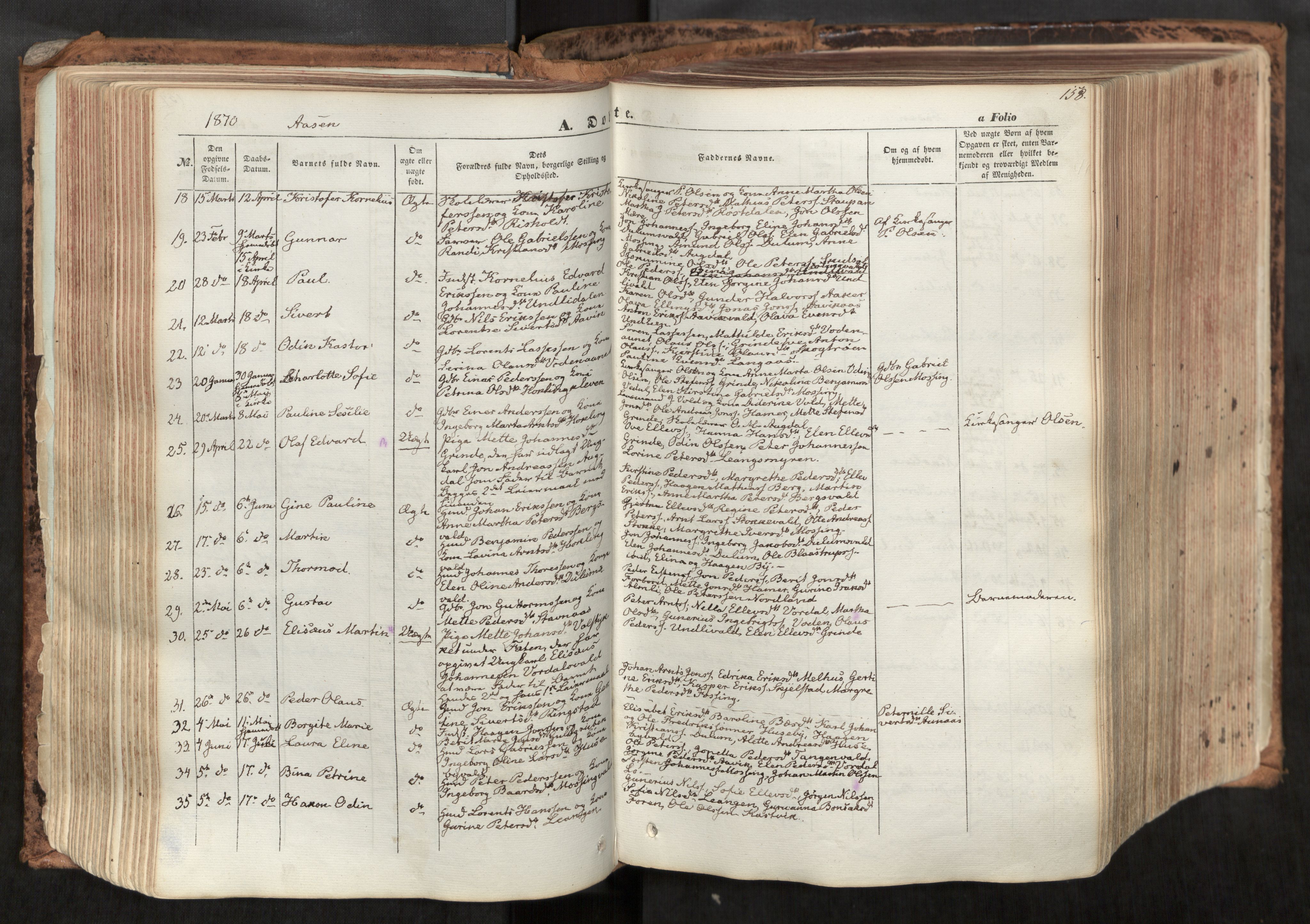 Ministerialprotokoller, klokkerbøker og fødselsregistre - Nord-Trøndelag, SAT/A-1458/713/L0116: Parish register (official) no. 713A07, 1850-1877, p. 158