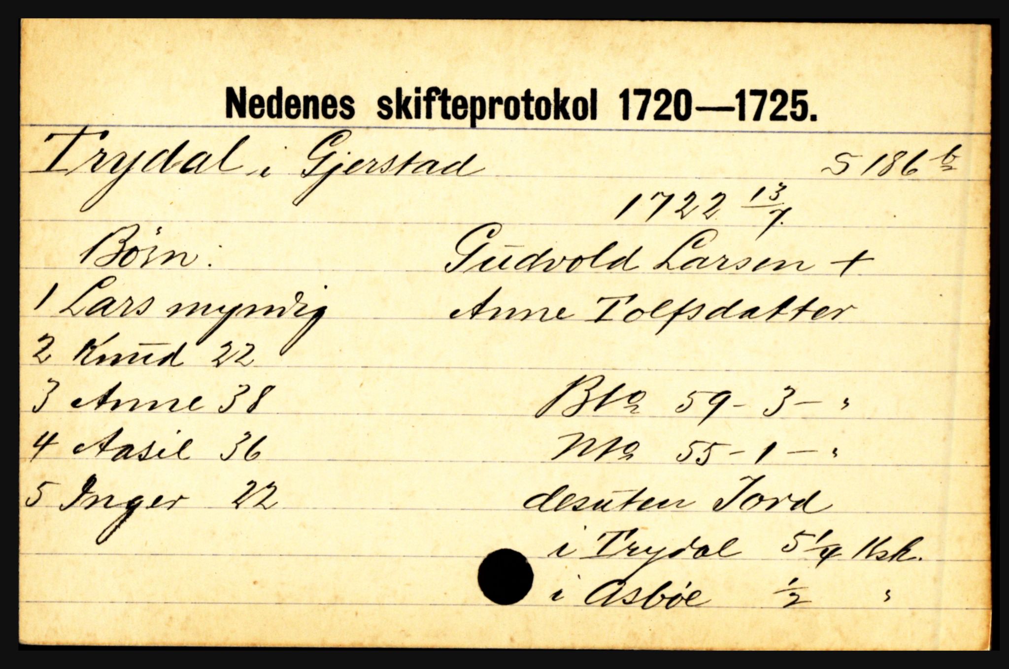 Nedenes sorenskriveri før 1824, AV/SAK-1221-0007/H, p. 30923