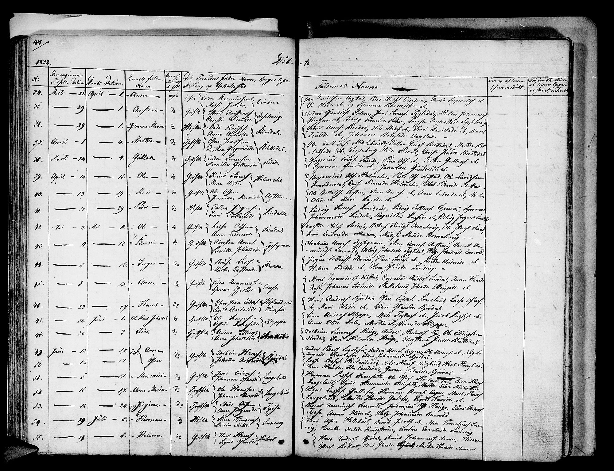 Fjaler sokneprestembete, AV/SAB-A-79801/H/Haa/Haaa/L0005: Parish register (official) no. A 5, 1821-1835, p. 48