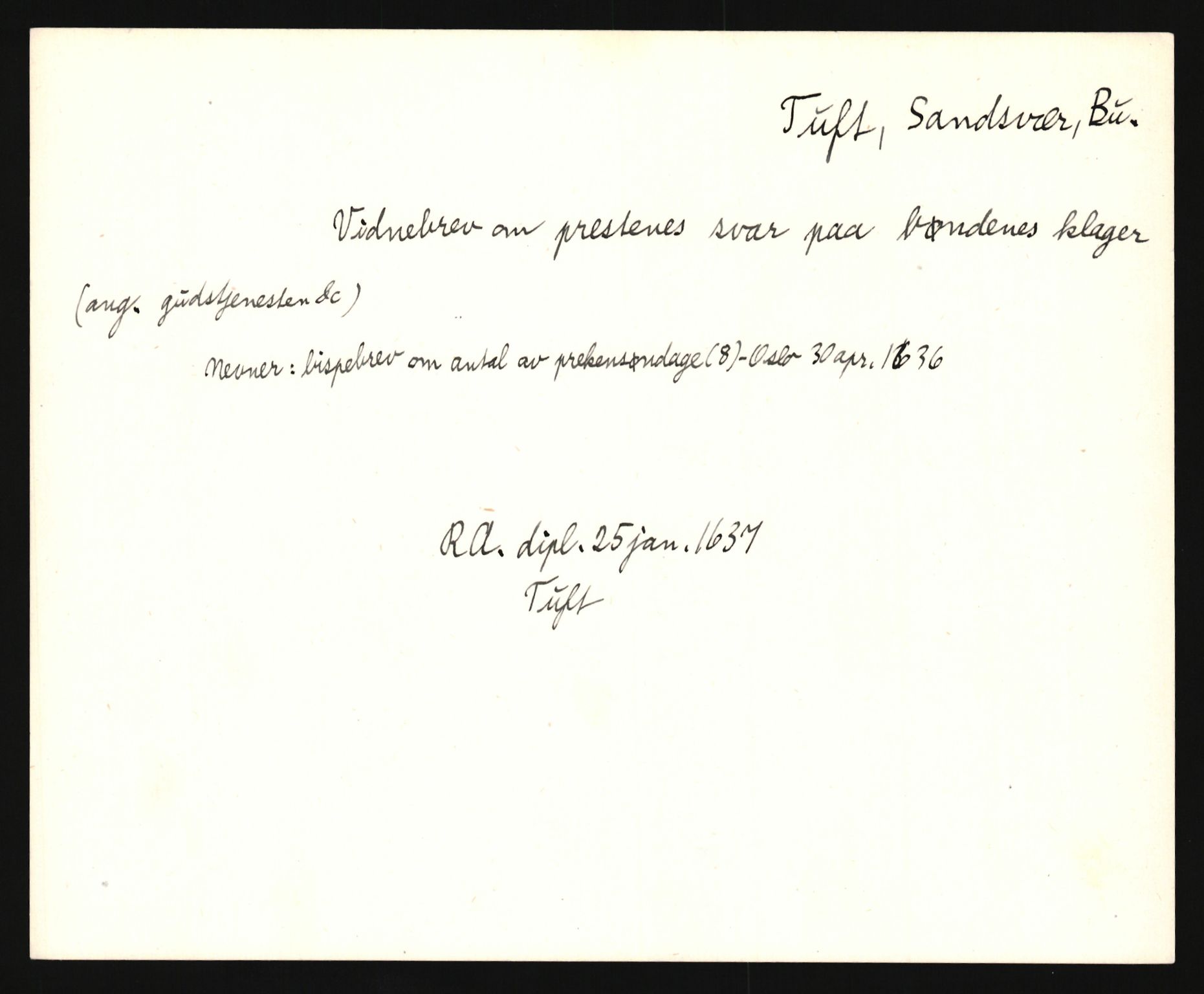 Riksarkivets diplomsamling, AV/RA-EA-5965/F35/F35e/L0017: Registreringssedler Buskerud 6, 1400-1700, p. 9