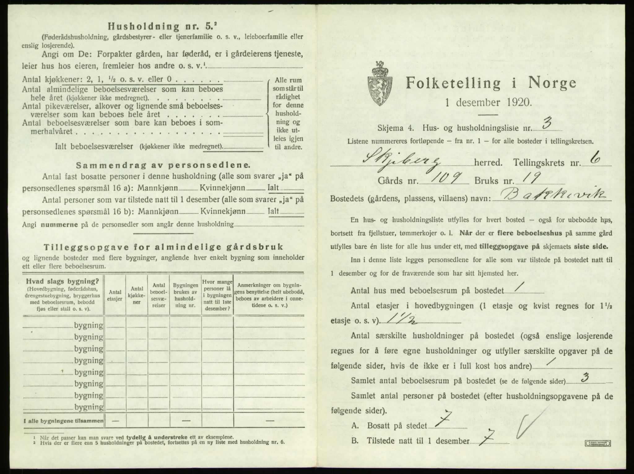 SAO, 1920 census for Skjeberg, 1920, p. 782