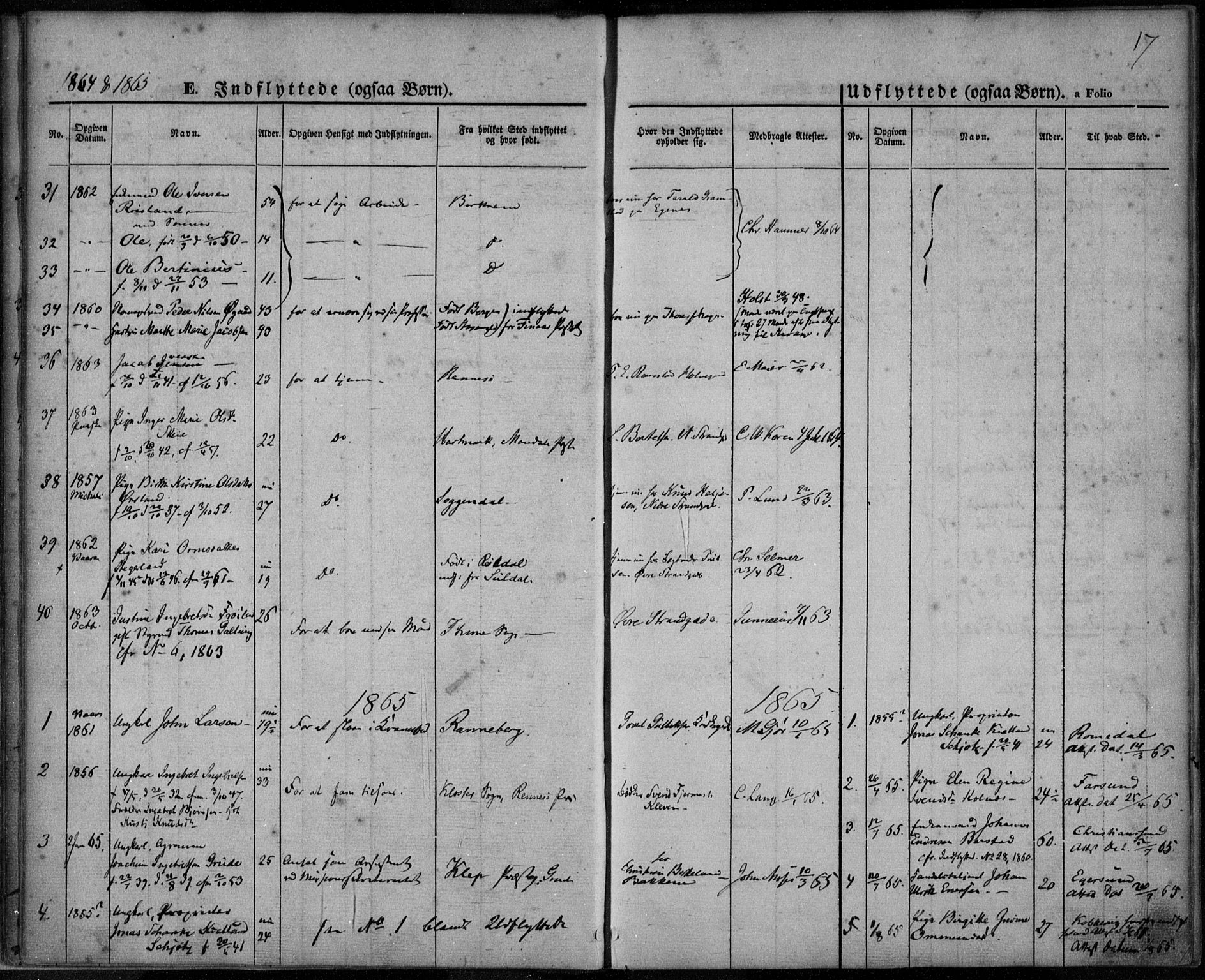 Domkirken sokneprestkontor, SAST/A-101812/001/30/30BA/L0021: Parish register (official) no. A 20, 1860-1877, p. 17