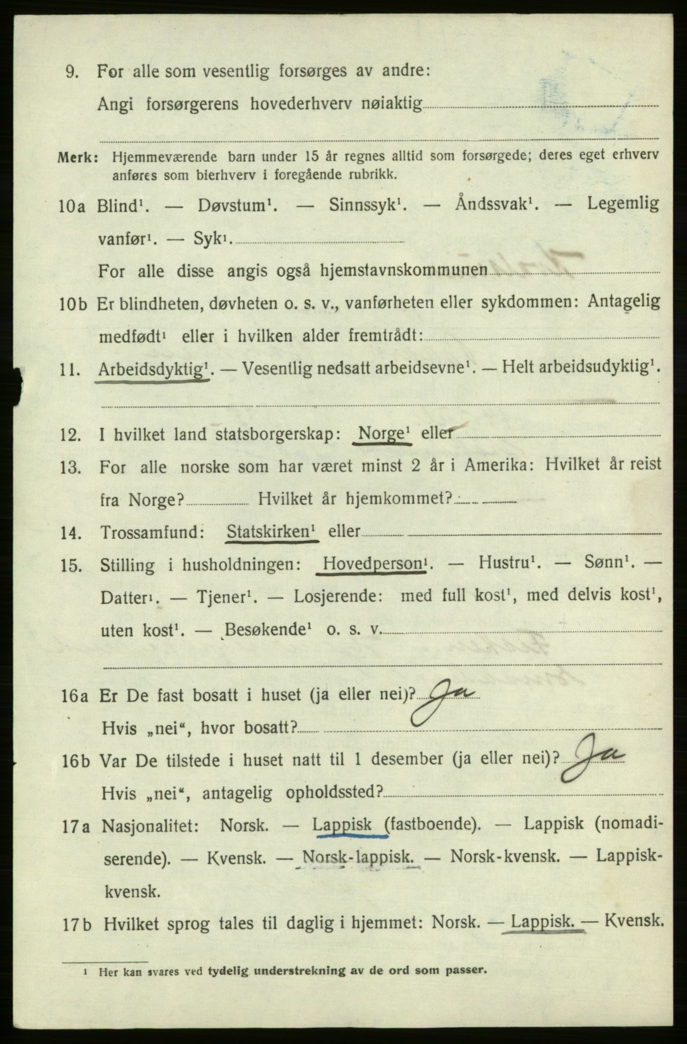 SATØ, 1920 census for , 1920, p. 2103