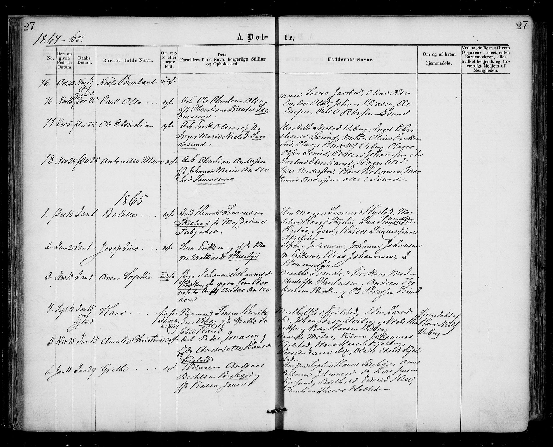 Borge prestekontor Kirkebøker, SAO/A-10903/F/Fa/L0006: Parish register (official) no. I 6, 1861-1874, p. 27