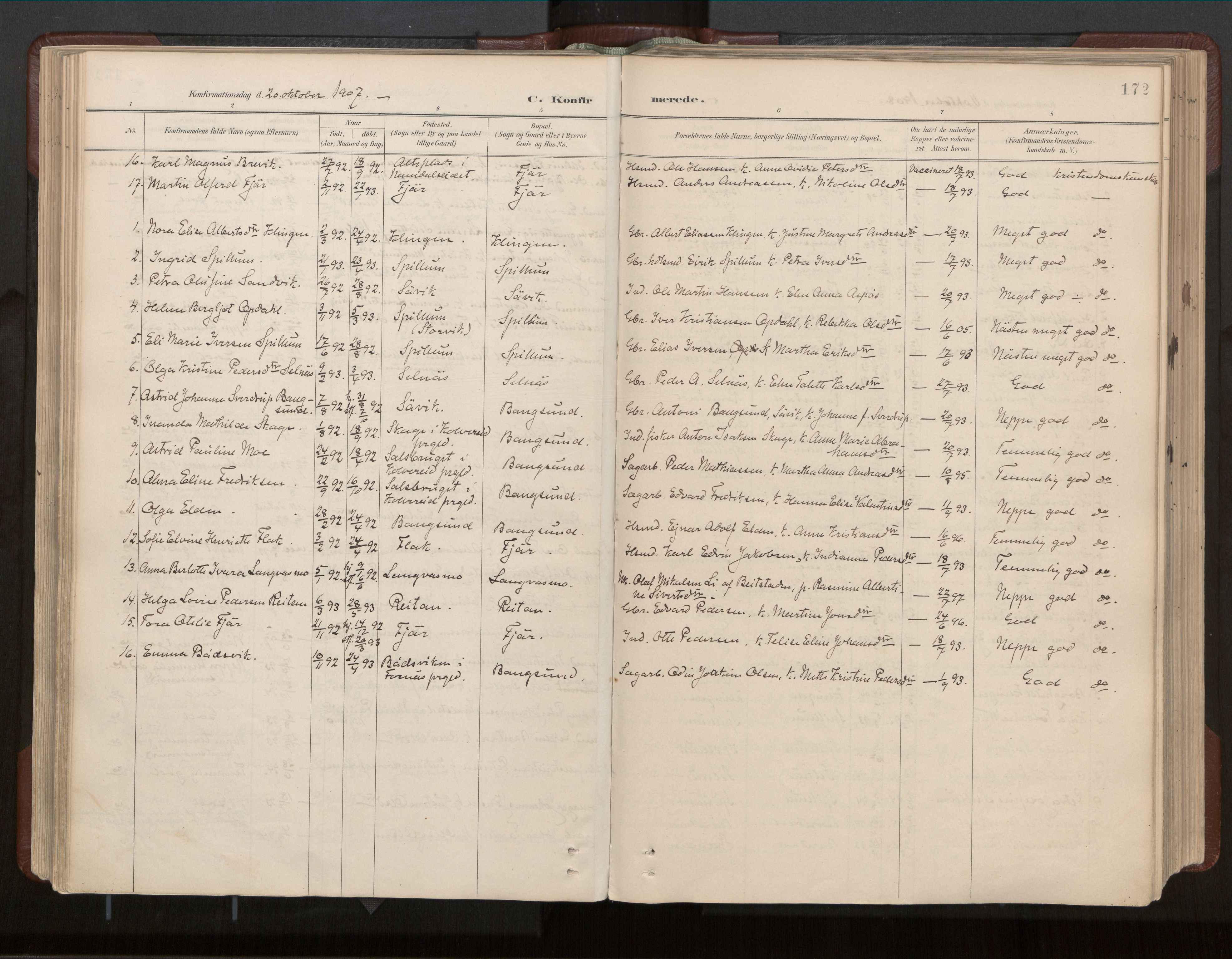 Ministerialprotokoller, klokkerbøker og fødselsregistre - Nord-Trøndelag, SAT/A-1458/770/L0589: Parish register (official) no. 770A03, 1887-1929, p. 172