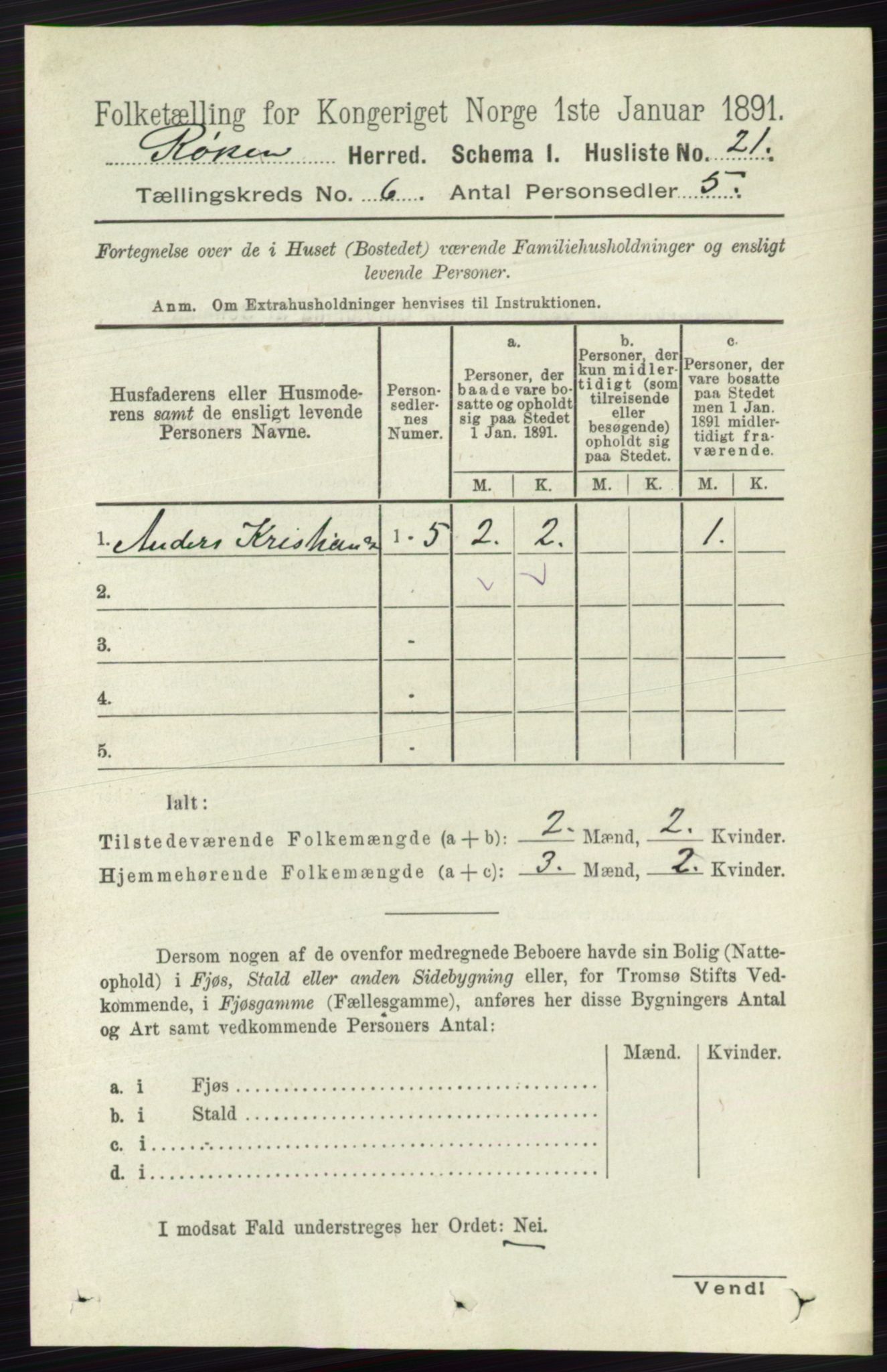 RA, 1891 census for 0627 Røyken, 1891, p. 3563