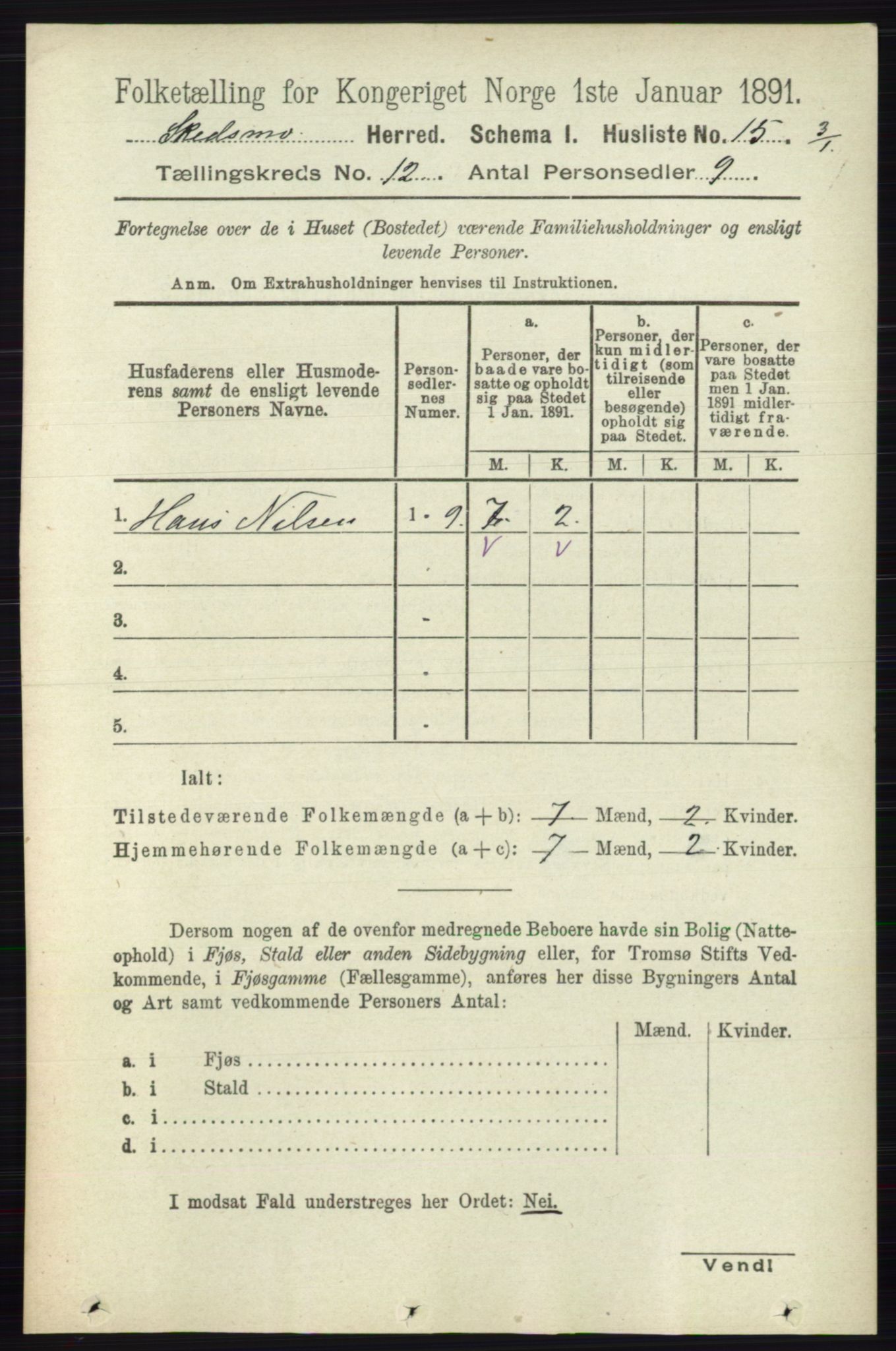 RA, 1891 census for 0231 Skedsmo, 1891, p. 6703