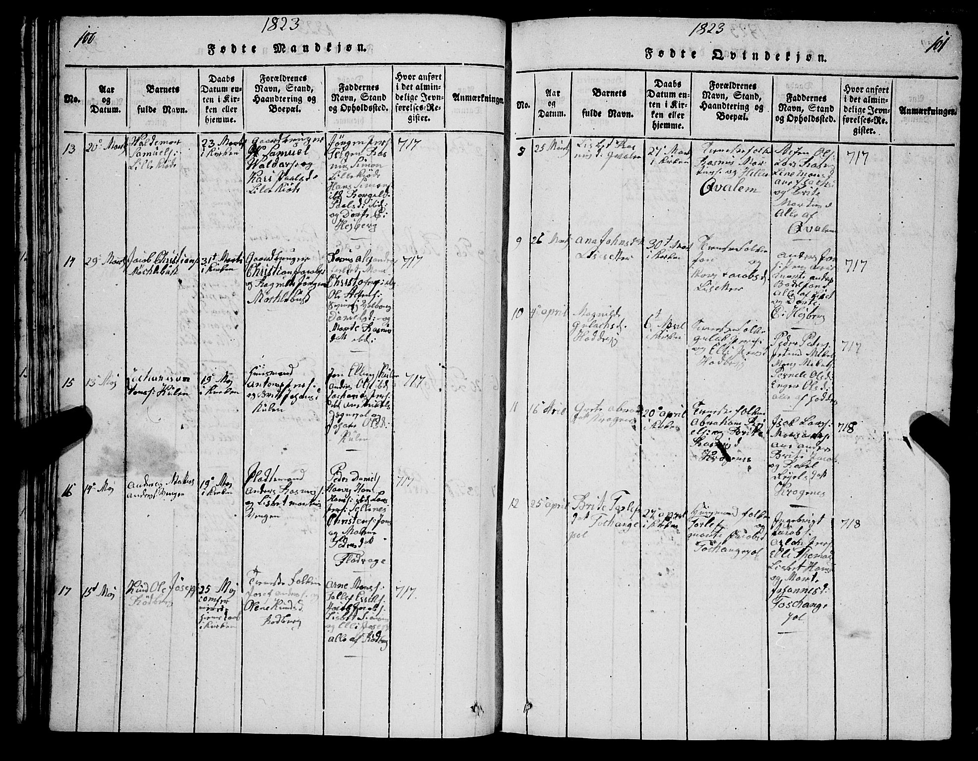 Selje sokneprestembete, AV/SAB-A-99938/H/Ha/Hab/Haba: Parish register (copy) no. A 1, 1816-1828, p. 100-101