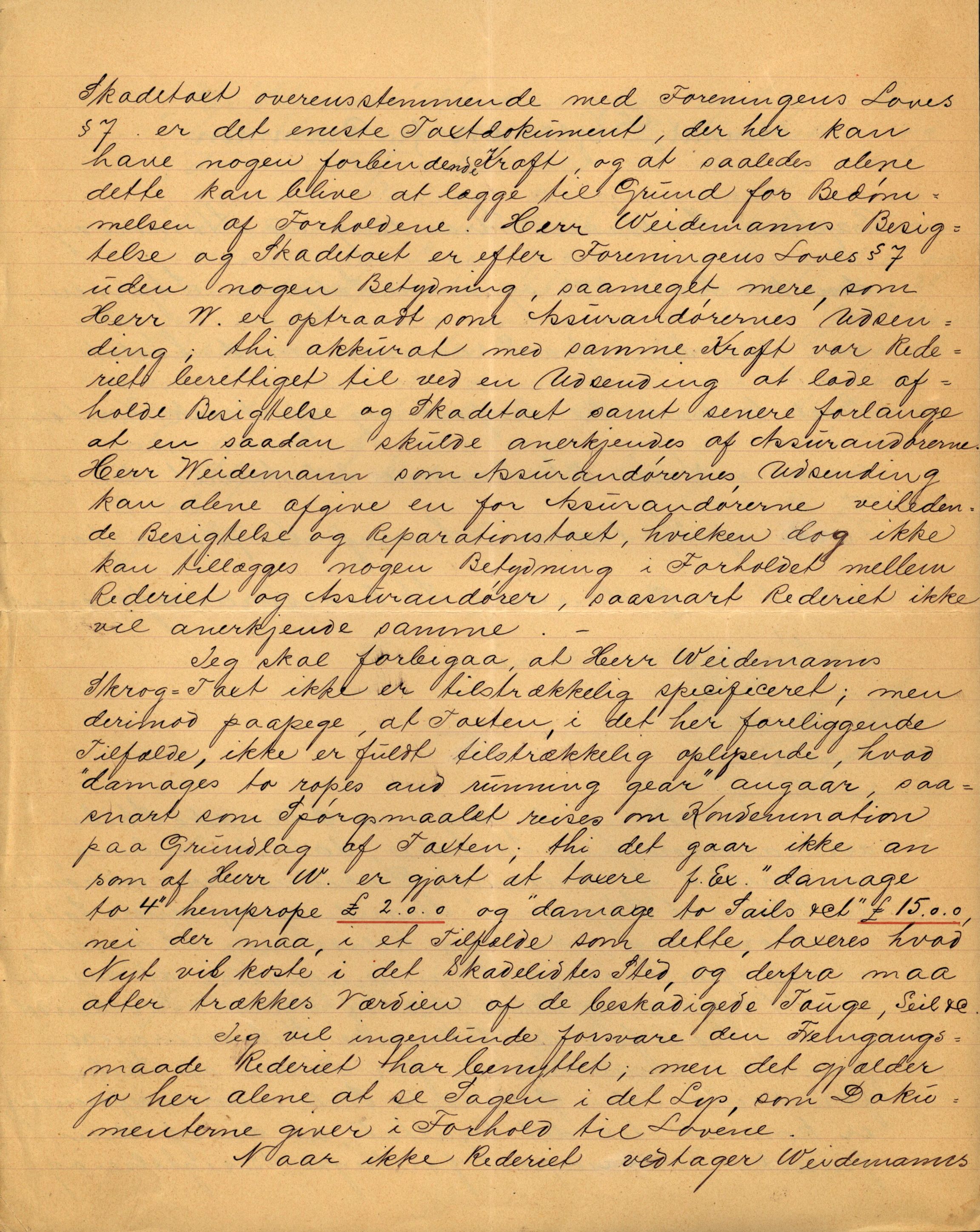 Pa 63 - Østlandske skibsassuranceforening, VEMU/A-1079/G/Ga/L0028/0005: Havaridokumenter / Tjømø, Magnolia, Caroline, Olaf, Stjernen, 1892, p. 181