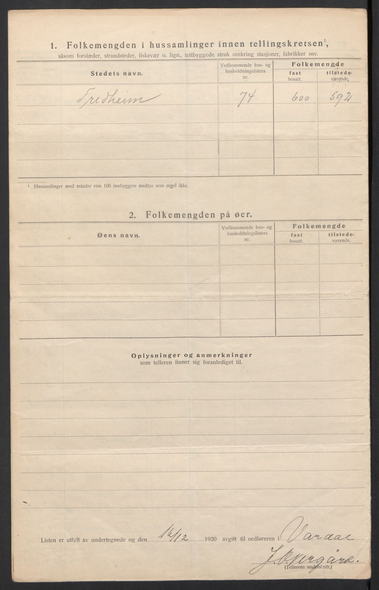 SAH, 1920 census for Vardal, 1920, p. 45