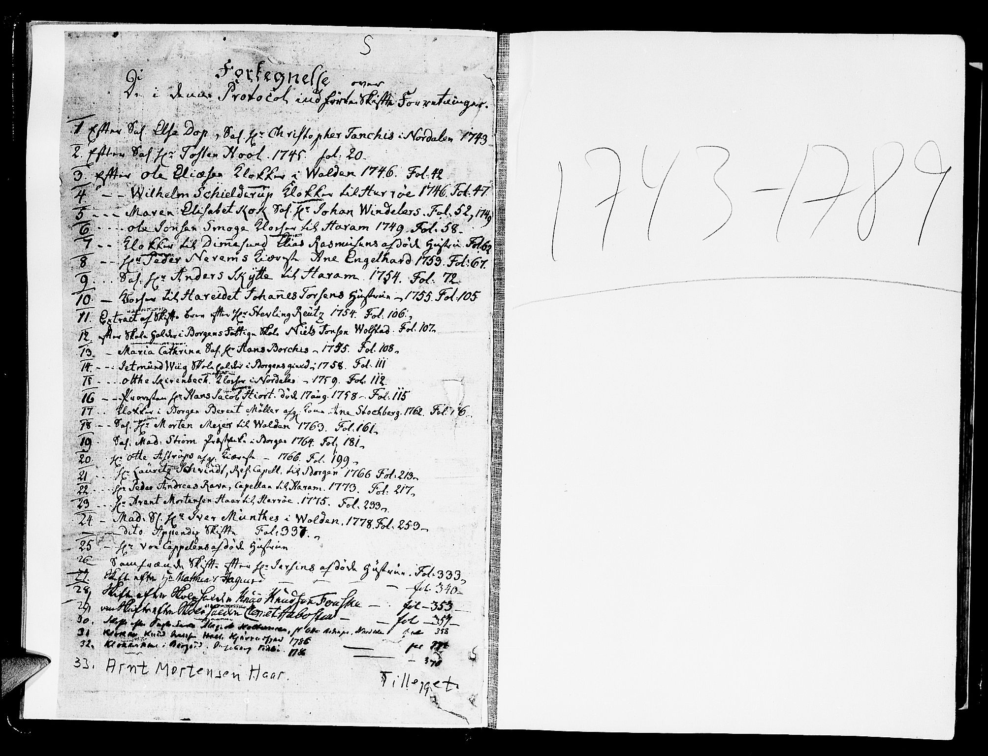 Sunnmøre prosti, AV/SAT-A-6501/I/I1/L0005: Skifteprotokoll, 1743-1789