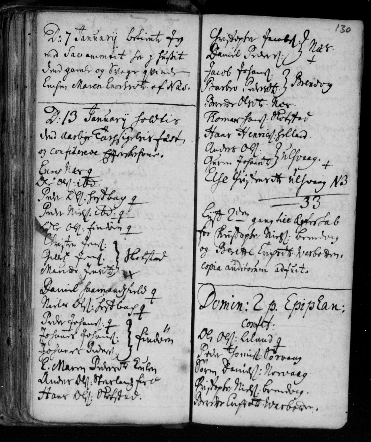 Ministerialprotokoller, klokkerbøker og fødselsregistre - Nordland, SAT/A-1459/859/L0840: Parish register (official) no. 859A00, 1708-1738, p. 130