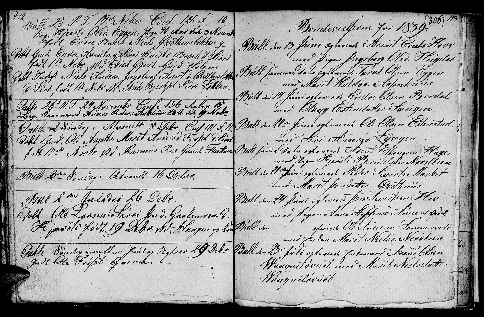 Ministerialprotokoller, klokkerbøker og fødselsregistre - Sør-Trøndelag, SAT/A-1456/689/L1042: Parish register (copy) no. 689C01, 1812-1841, p. 299-300