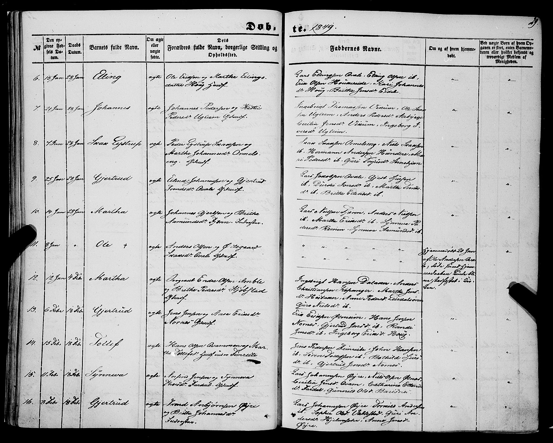 Sogndal sokneprestembete, SAB/A-81301/H/Haa/Haaa/L0012I: Parish register (official) no. A 12I, 1847-1859, p. 29