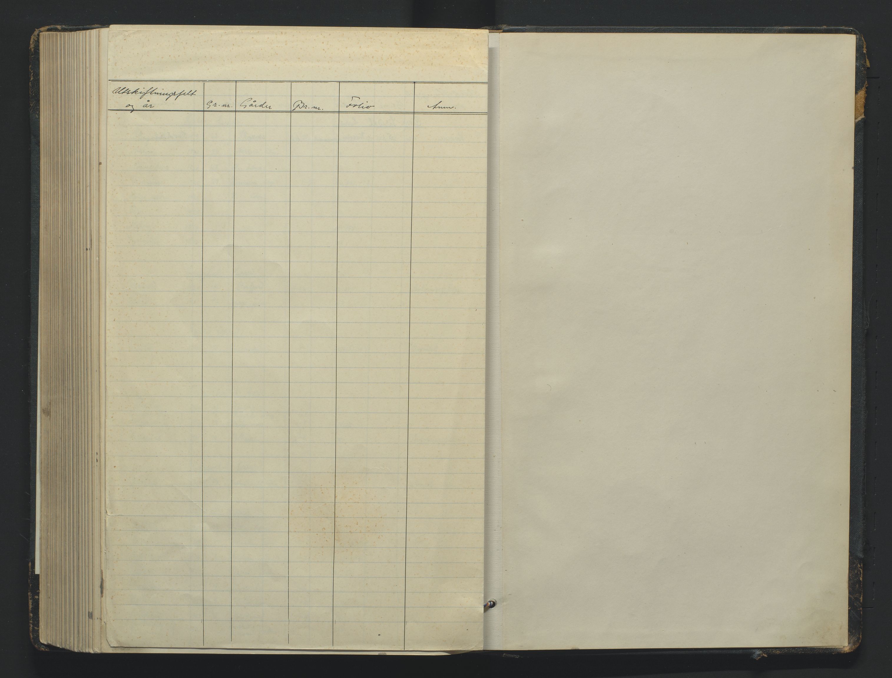 Utskiftningsformannen i Lister og Mandal amt, AV/SAK-1541-0003/F/Fa/Faa/L0043: Utskiftningsprotokoll med register nr A-11, 1919-1921