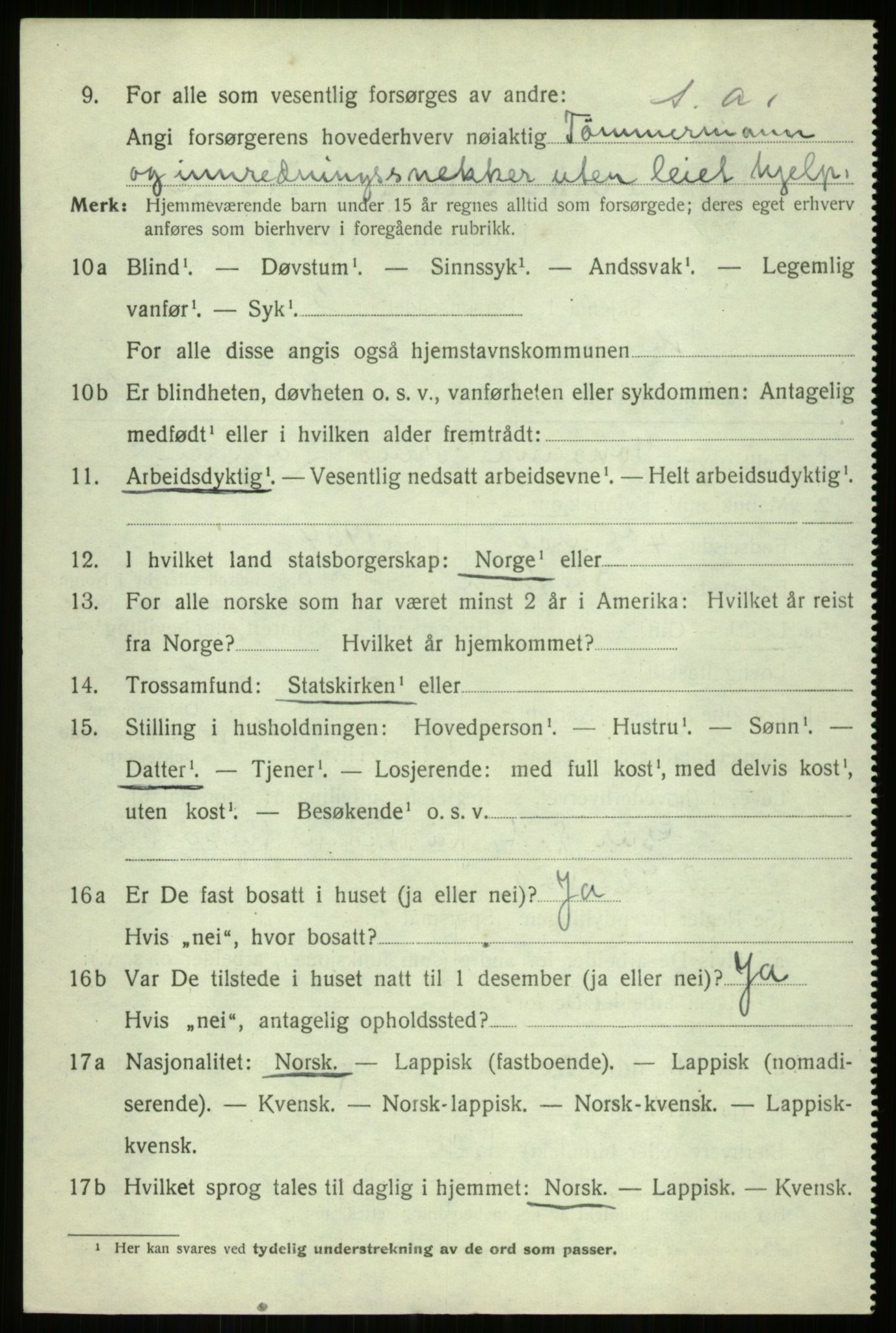 SATØ, 1920 census for Ibestad, 1920, p. 8691